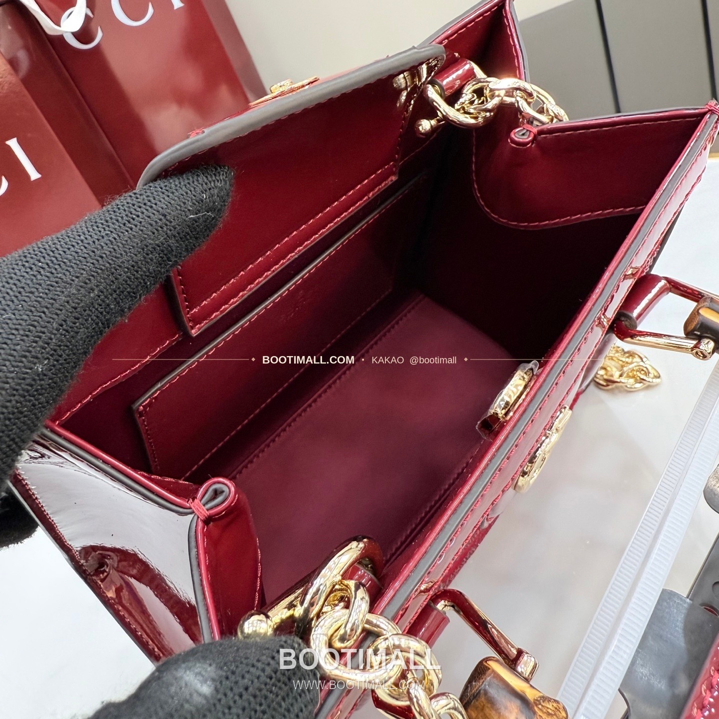 구찌 다이애나 GG 캔버스 대나무 핸들 미니 토트백 Gucci Diana GG Canvas Bamboo Handle Mini Tote Bag 707449 20cm 9