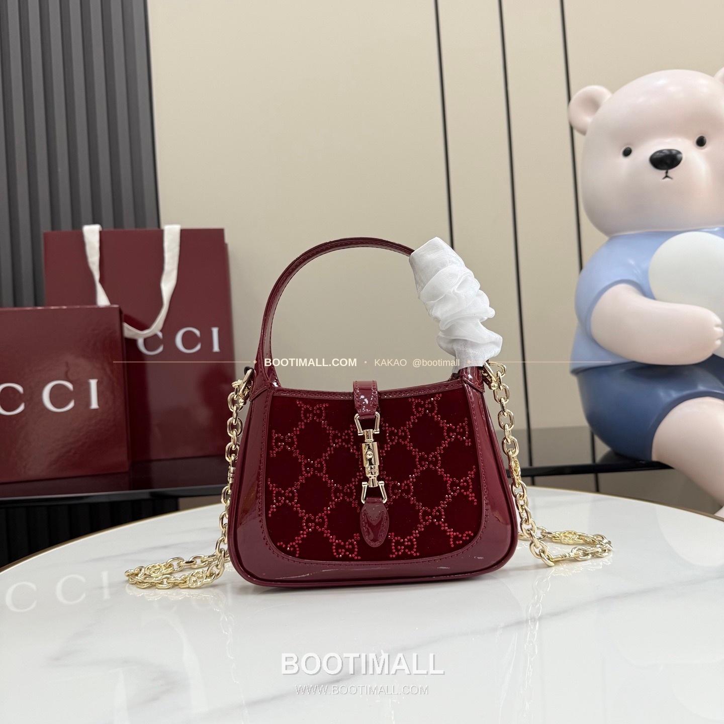 구찌 재키 1961 미니 카프스킨 체인 숄더백 Gucci Jackie 1961 Mini Calfskin Chain Shoulder Bag 836684 19cm 1