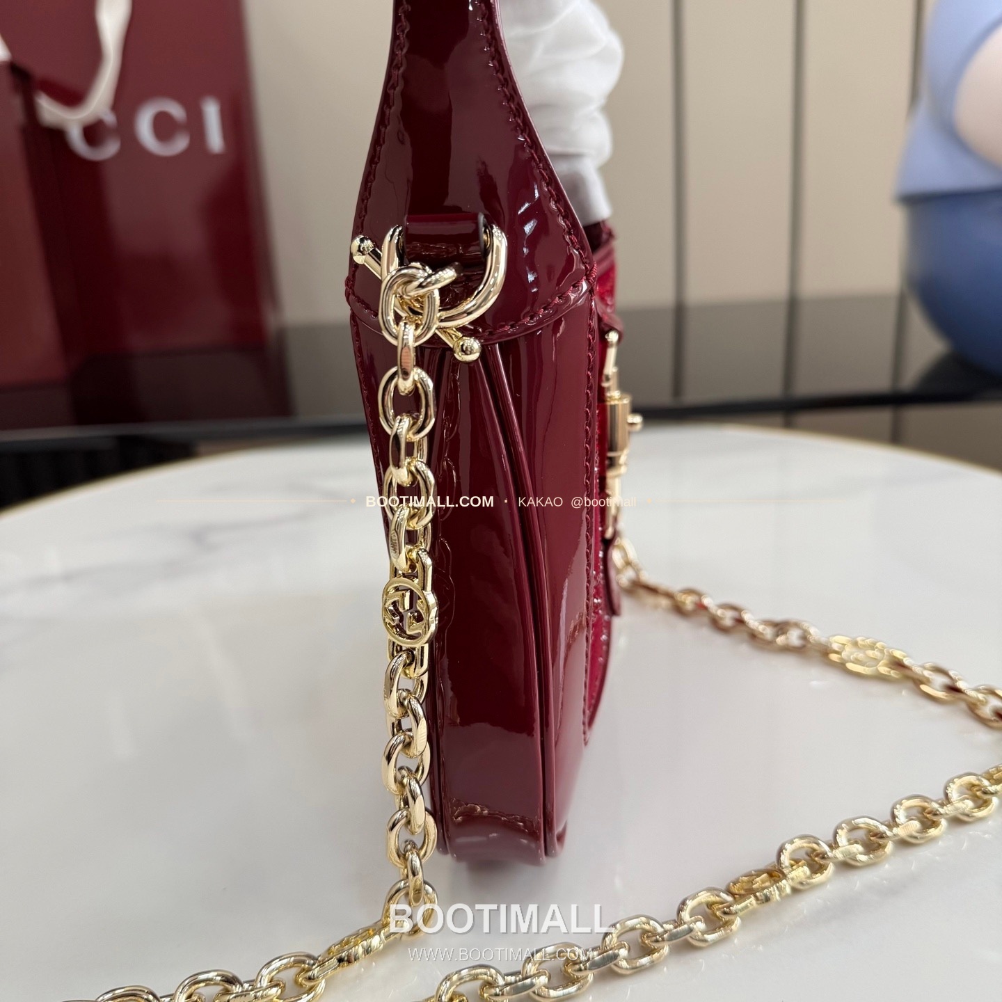 구찌 재키 1961 미니 카프스킨 체인 숄더백 Gucci Jackie 1961 Mini Calfskin Chain Shoulder Bag 836684 19cm 7