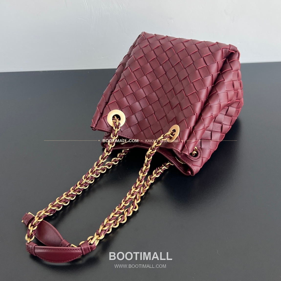 보테가베네타 체인 패러슈트 램스킨 버킷 숄더백 Bottega Veneta Chain Parachute Lambskin Bucket Shoulder Bag 817175 21cm 4