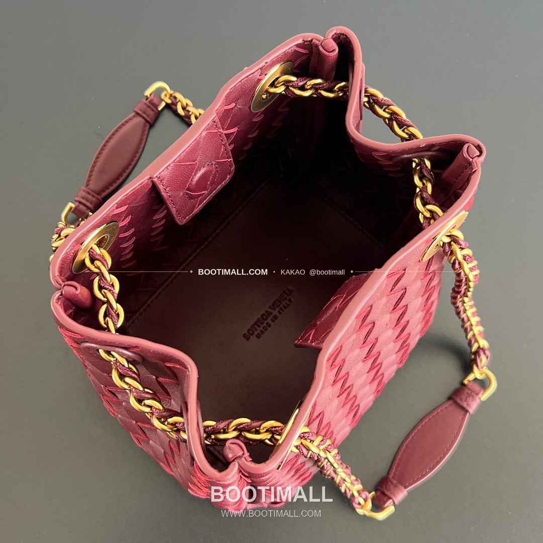 보테가베네타 체인 패러슈트 램스킨 버킷 숄더백 Bottega Veneta Chain Parachute Lambskin Bucket Shoulder Bag 817175 21cm 5