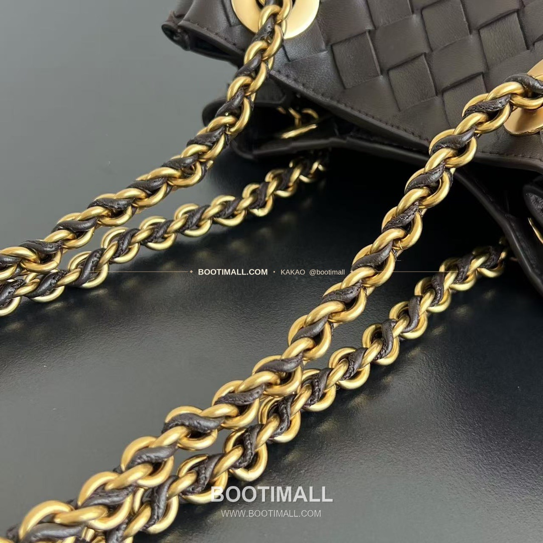 보테가베네타 체인 패러슈트 램스킨 버킷 숄더백 Bottega Veneta Chain Parachute Lambskin Bucket Shoulder Bag 817175 21cm 7