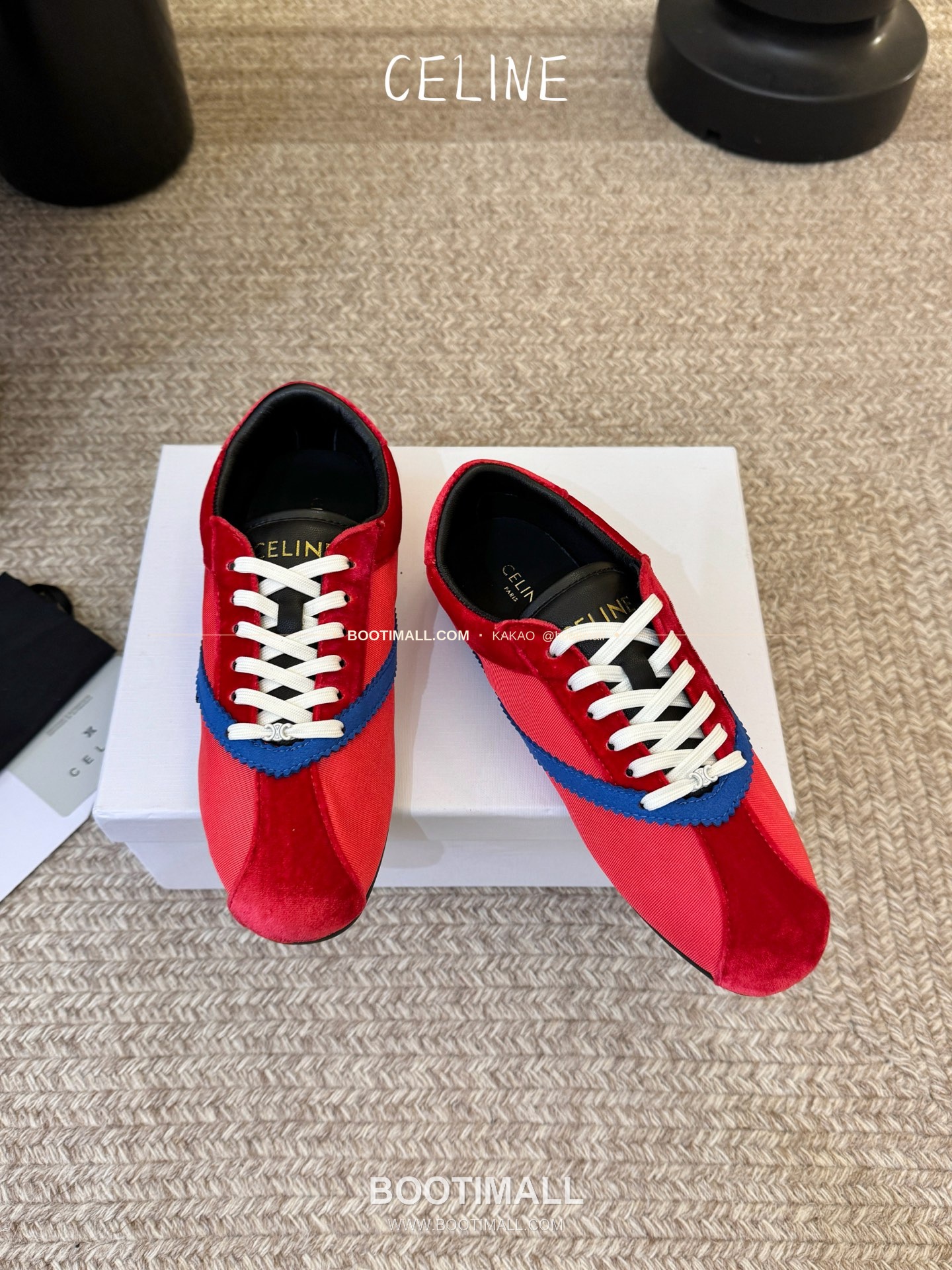 셀린느 2026SS 양가죽 페이턴트토 레이스업 블랙 발레리나 스니커즈 Celine 2026 SS Lambskin Patent Toe Lace-Up Black Ballerina Sneakers 2cm 2