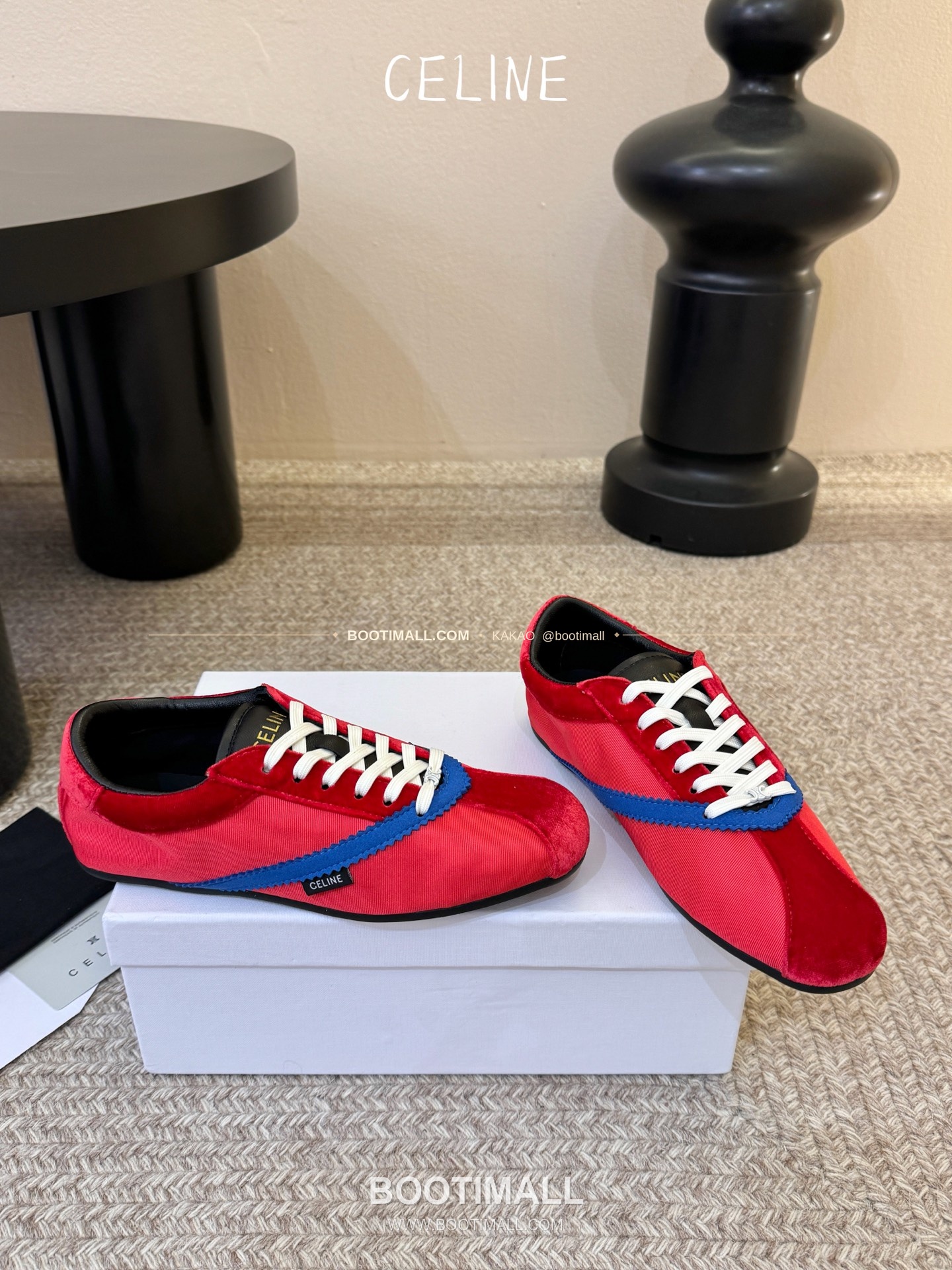 셀린느 2026SS 양가죽 페이턴트토 레이스업 블랙 발레리나 스니커즈 Celine 2026 SS Lambskin Patent Toe Lace-Up Black Ballerina Sneakers 2cm 4