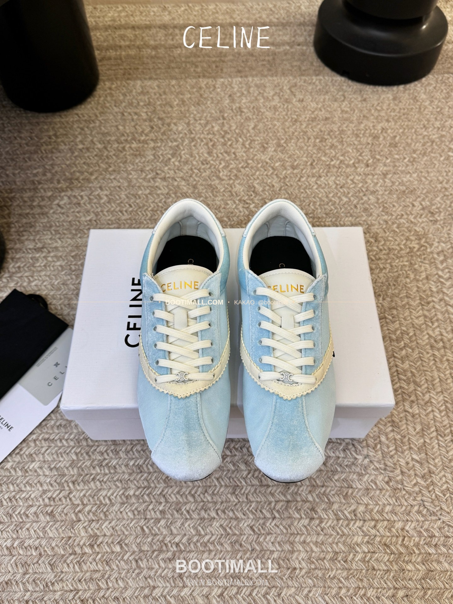 셀린느 2026SS 양가죽 페이턴트토 레이스업 블랙 발레리나 스니커즈 Celine 2026 SS Lambskin Patent Toe Lace-Up Black Ballerina Sneakers 2cm 1