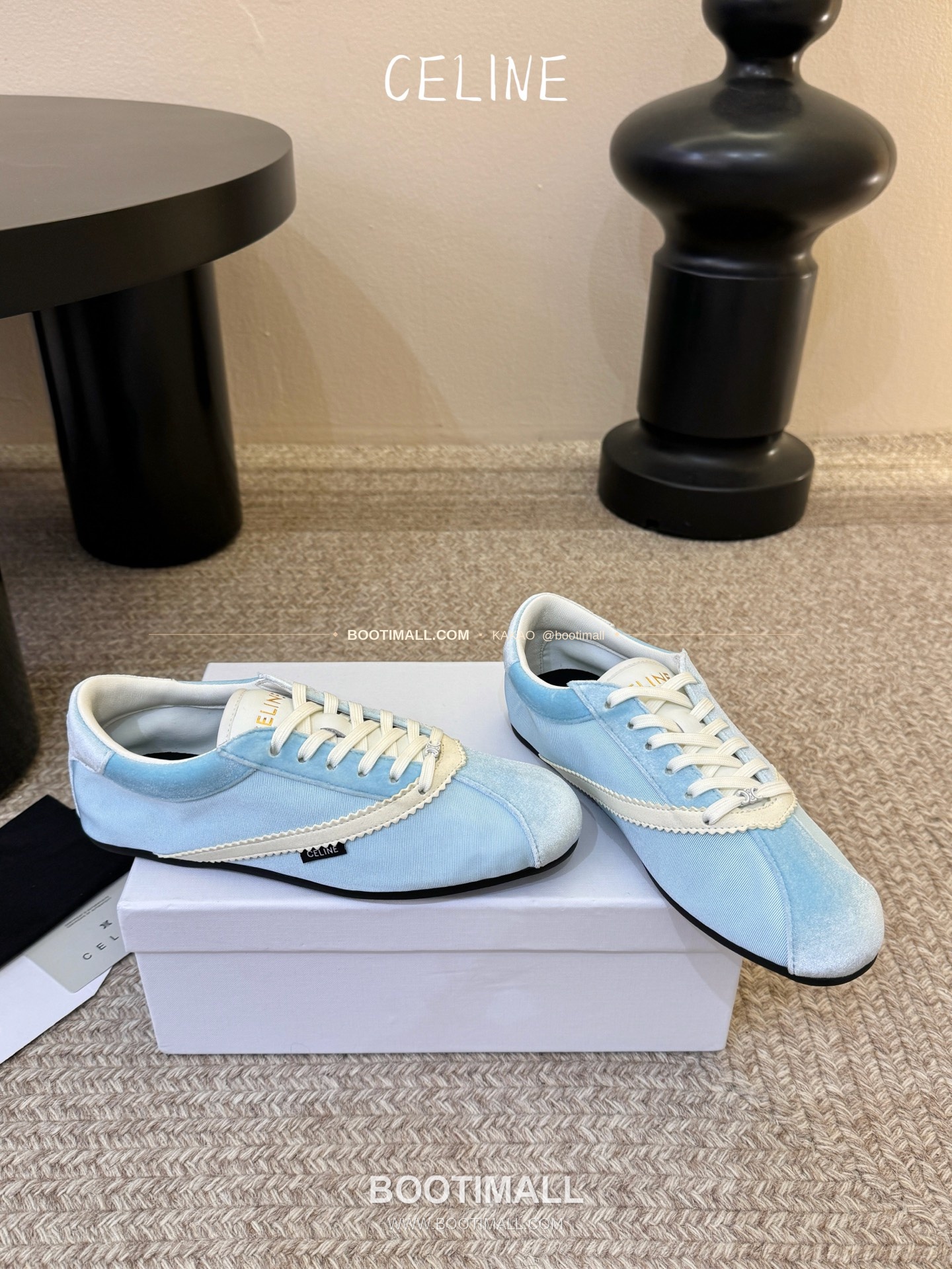 셀린느 2026SS 양가죽 페이턴트토 레이스업 블랙 발레리나 스니커즈 Celine 2026 SS Lambskin Patent Toe Lace-Up Black Ballerina Sneakers 2cm 4