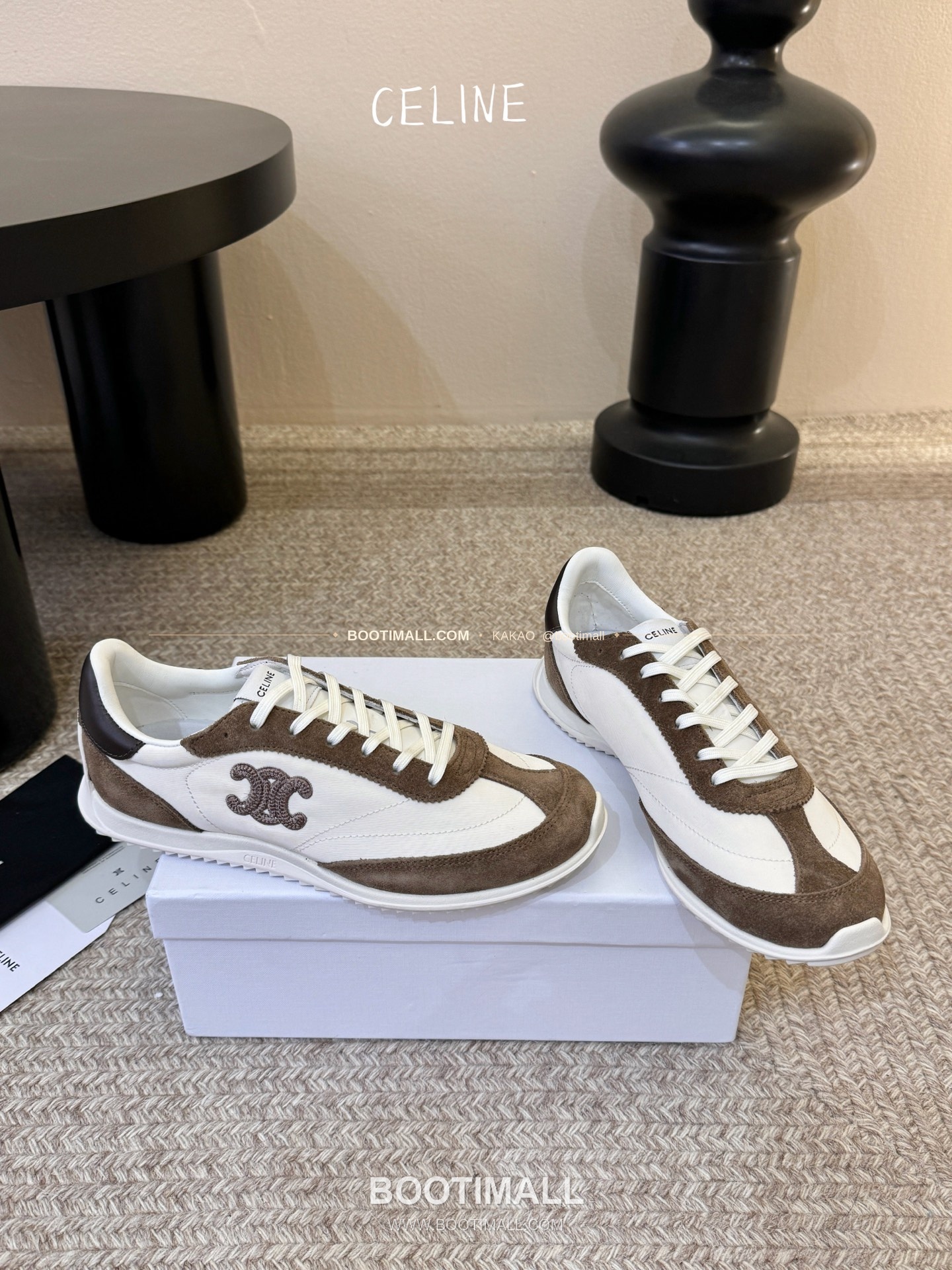 셀린느 2026SS 양가죽 페이턴트토 레이스업 블랙 발레리나 스니커즈 Celine 2026 SS Lambskin Patent Toe Lace-Up Black Ballerina Sneakers 2cm 4