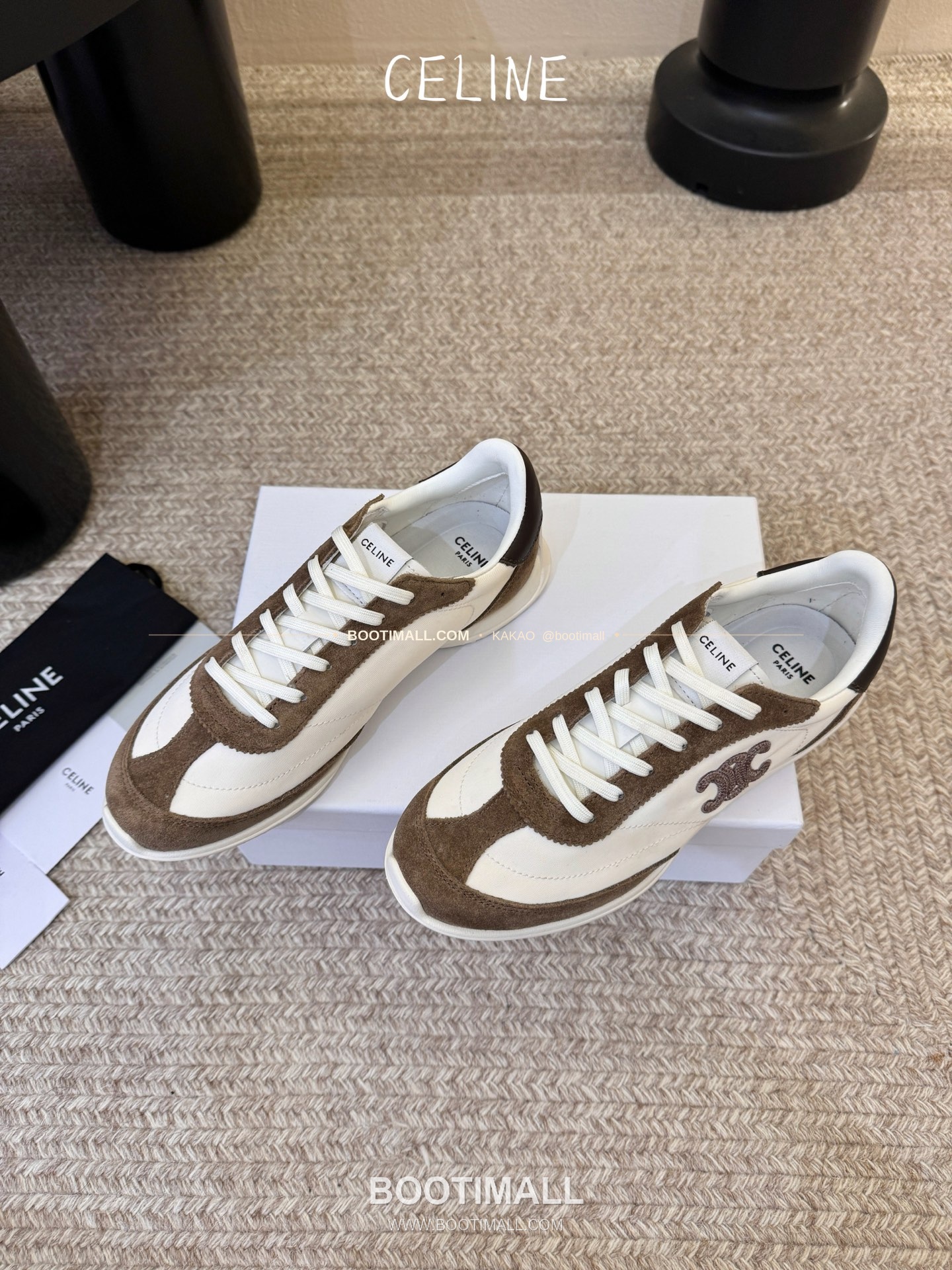 셀린느 2026SS 양가죽 페이턴트토 레이스업 블랙 발레리나 스니커즈 Celine 2026 SS Lambskin Patent Toe Lace-Up Black Ballerina Sneakers 2cm 5