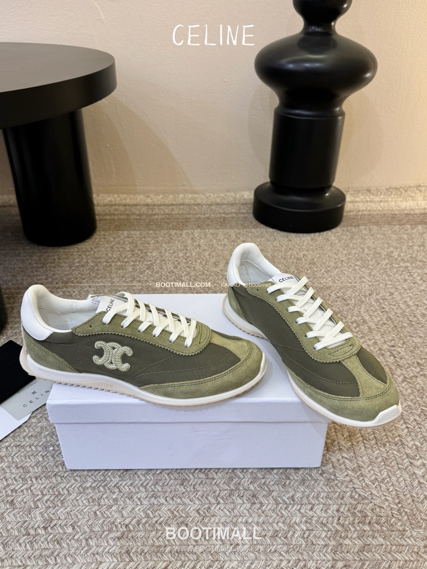 셀린느 2026SS 양가죽 페이턴트토 레이스업 블랙 발레리나 스니커즈 Celine 2026 SS Lambskin Patent Toe Lace-Up Black Ballerina Sneakers 2cm 4