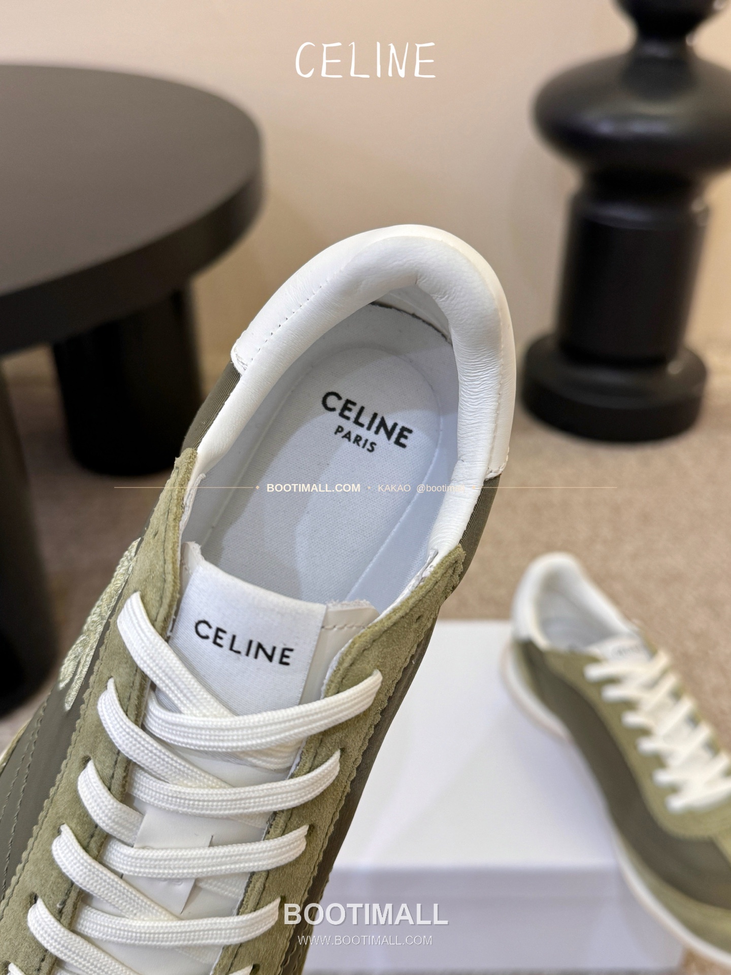 셀린느 2026SS 양가죽 페이턴트토 레이스업 블랙 발레리나 스니커즈 Celine 2026 SS Lambskin Patent Toe Lace-Up Black Ballerina Sneakers 2cm 7