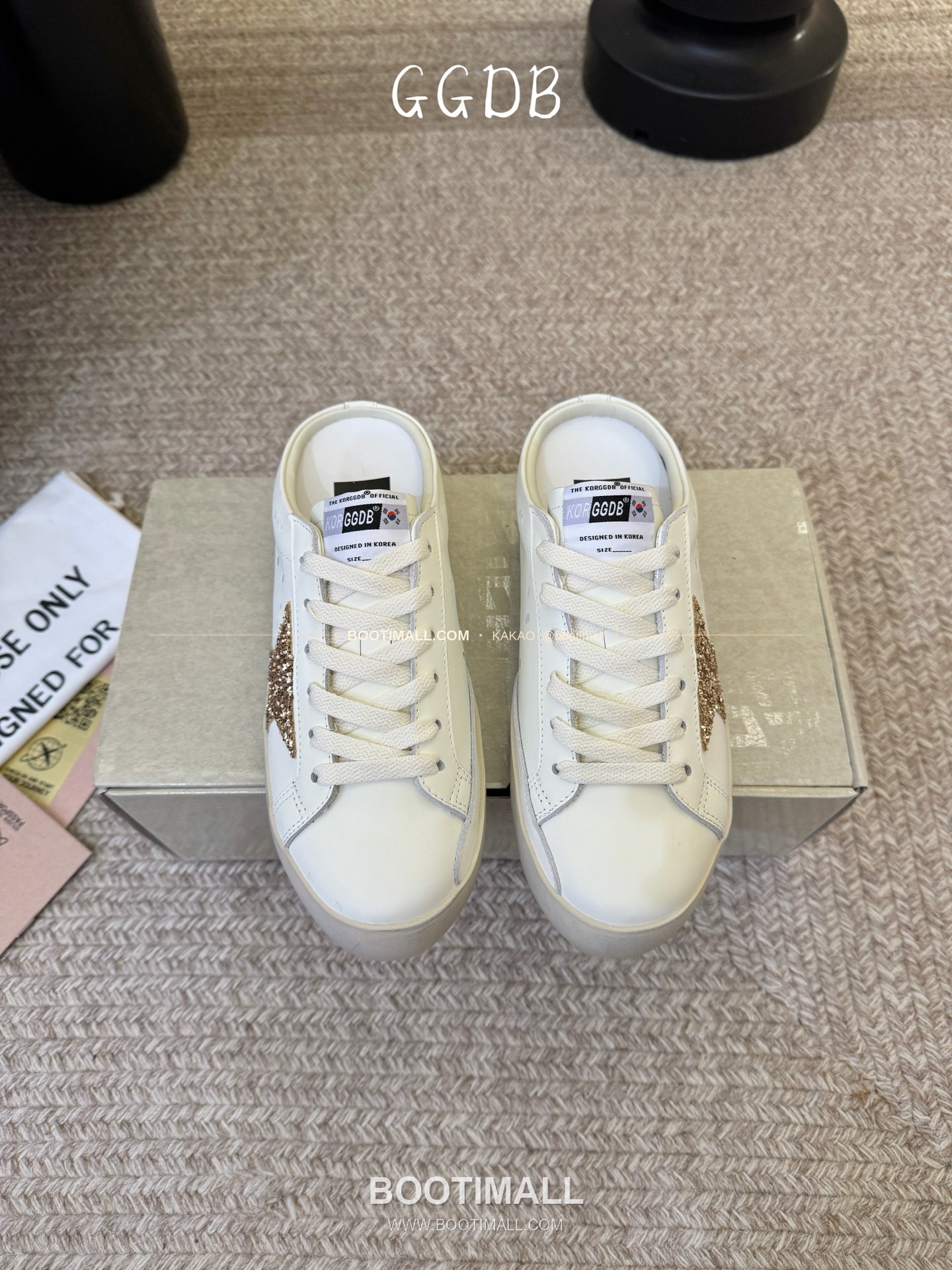 골든구스 2025SS 빈티지 디스트레스드 레더 로우탑 스니커즈 Golden Goose 2025 SS Distressed Leather Low Top Black Sneakers 3.5cm 1