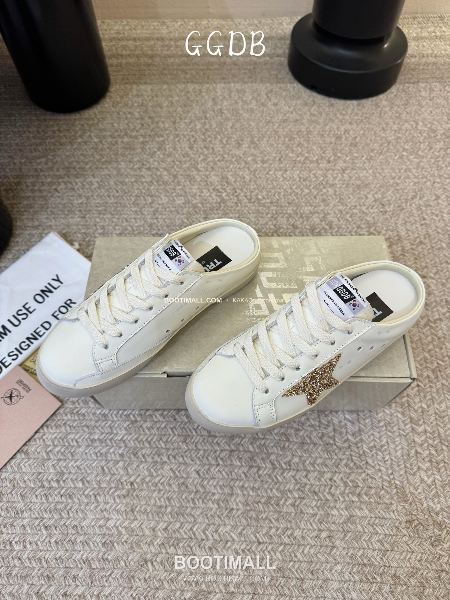 골든구스 2025SS 빈티지 디스트레스드 레더 로우탑 스니커즈 Golden Goose 2025 SS Distressed Leather Low Top Black Sneakers 3.5cm 5