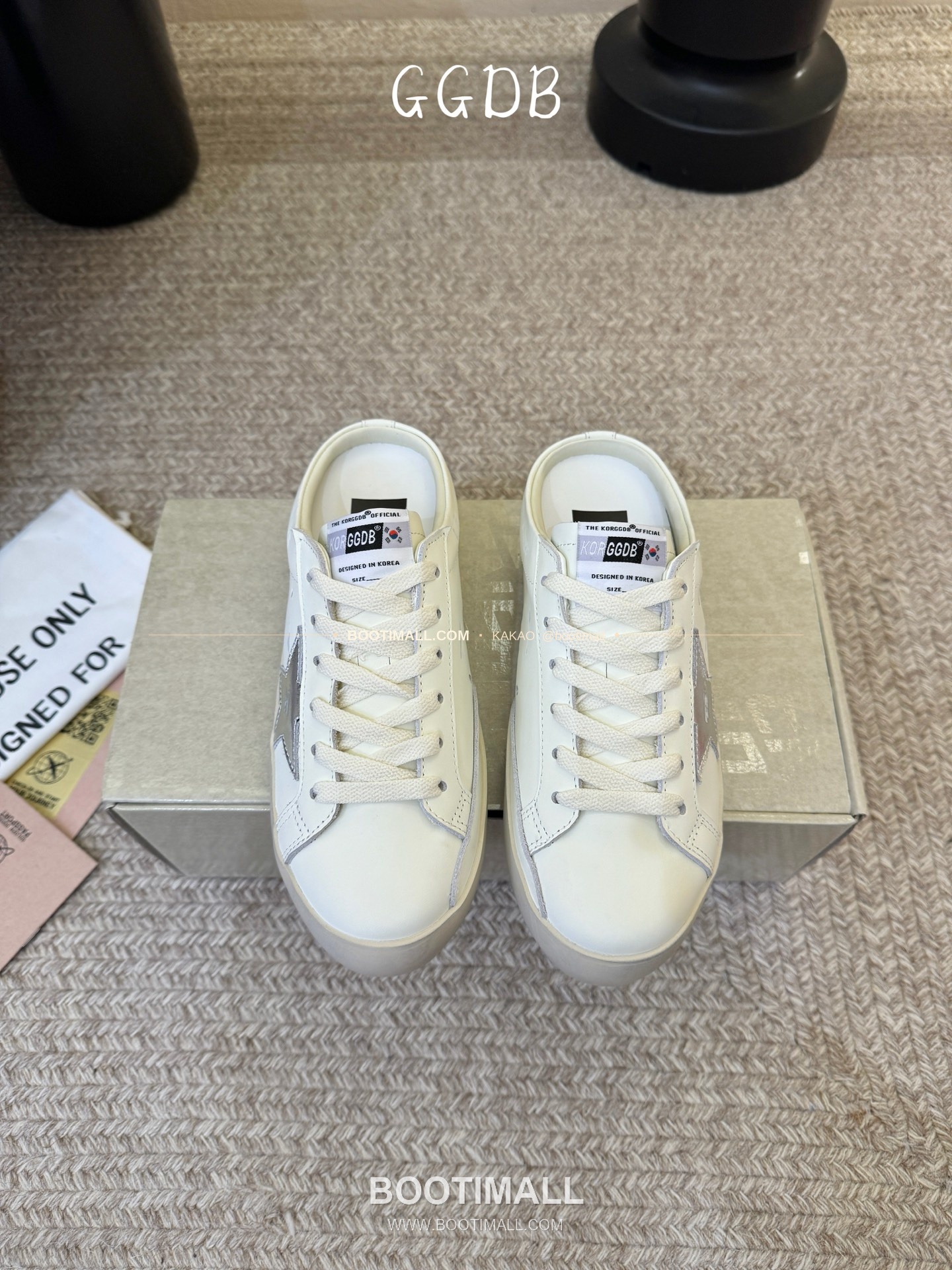 골든구스 2025SS 빈티지 디스트레스드 레더 로우탑 스니커즈 Golden Goose 2025 SS Distressed Leather Low Top Black Sneakers 3.5cm 1