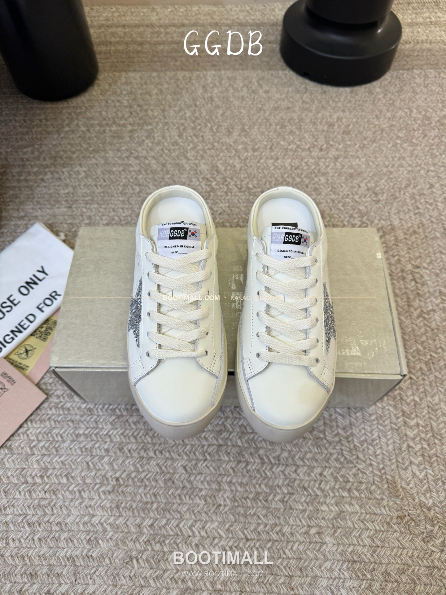 골든구스 2025SS 빈티지 디스트레스드 레더 로우탑 스니커즈 Golden Goose 2025 SS Distressed Leather Low Top Black Sneakers 3.5cm 1