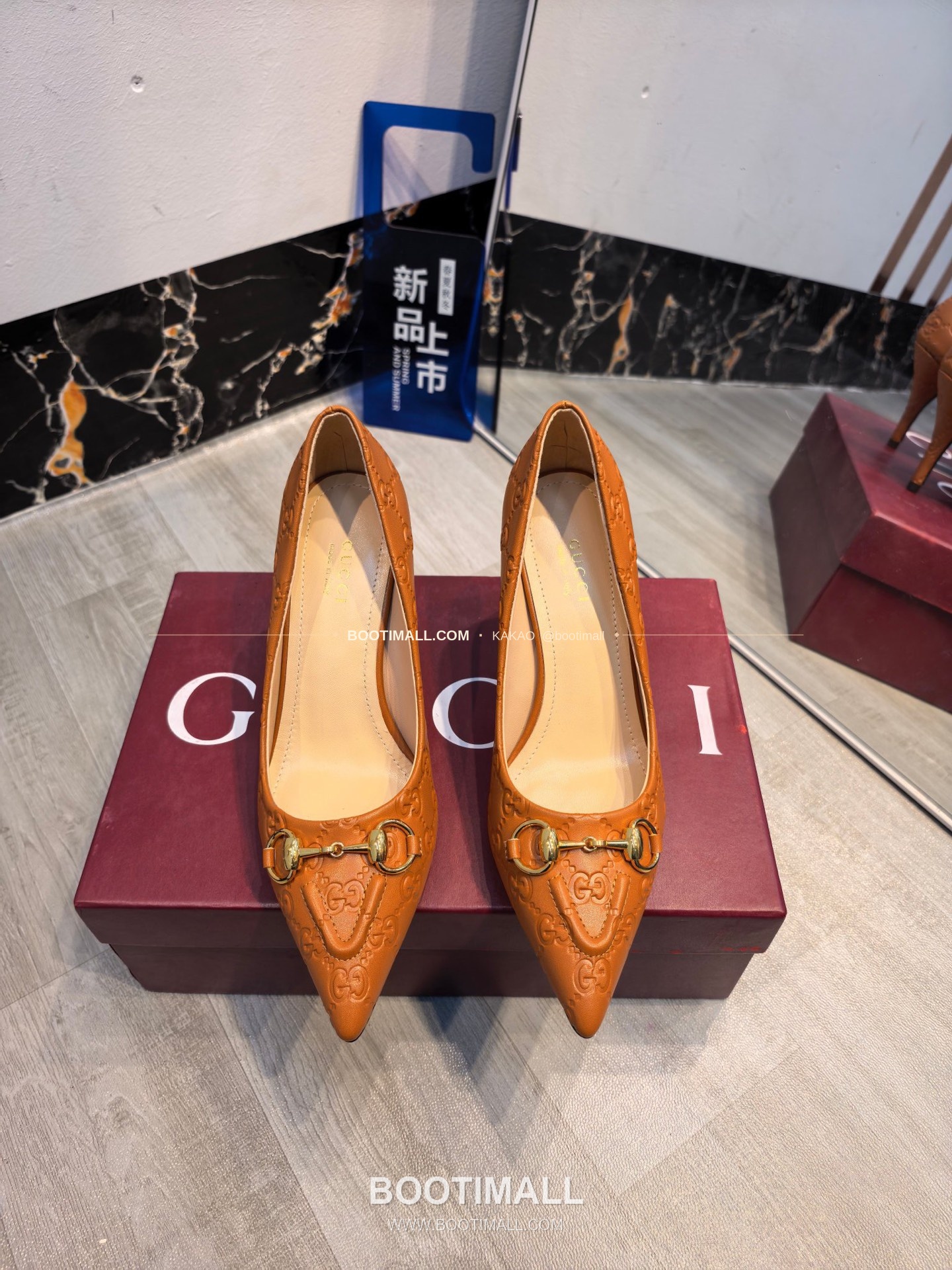 구찌 2026 소가죽 더블G 크리스탈 포인티드토 펌프스 Gucci 2026 Cow Leather Double G Crystal Pointed Toe Black Pumps 8.5cm 1