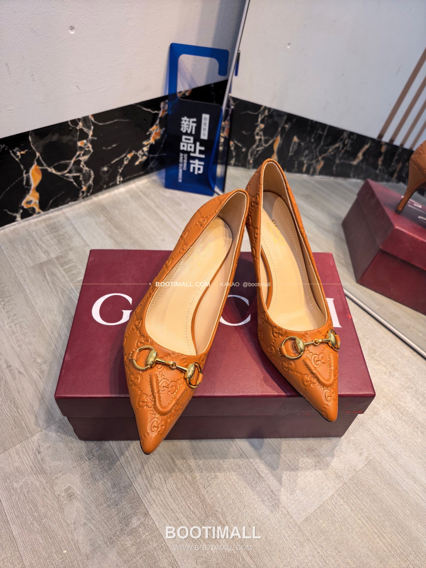 구찌 2026 소가죽 더블G 크리스탈 포인티드토 펌프스 Gucci 2026 Cow Leather Double G Crystal Pointed Toe Black Pumps 8.5cm 7