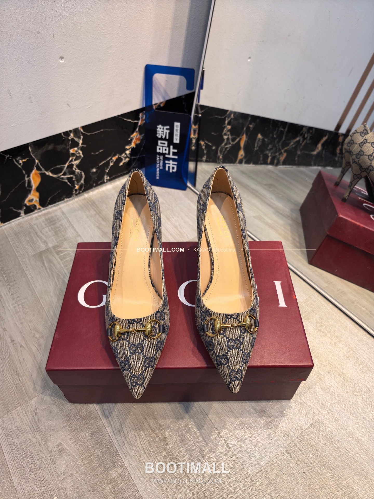 구찌 2026 소가죽 더블G 크리스탈 포인티드토 펌프스 Gucci 2026 Cow Leather Double G Crystal Pointed Toe Black Pumps 8.5cm 1