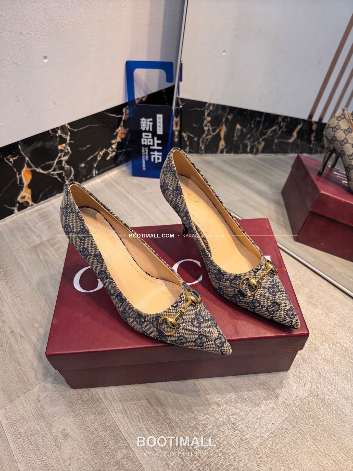 구찌 2026 소가죽 더블G 크리스탈 포인티드토 펌프스 Gucci 2026 Cow Leather Double G Crystal Pointed Toe Black Pumps 8.5cm 2