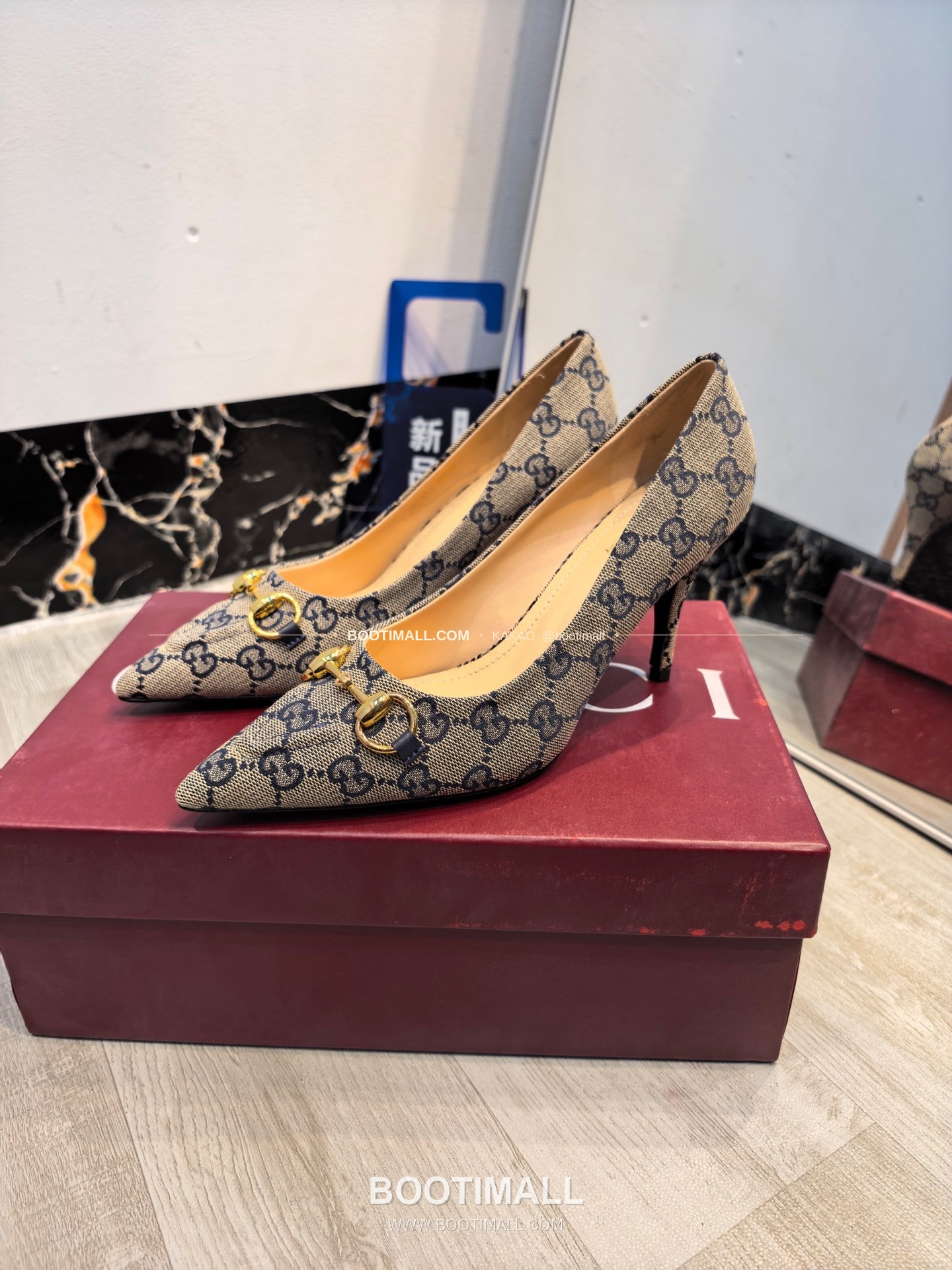 구찌 2026 소가죽 더블G 크리스탈 포인티드토 펌프스 Gucci 2026 Cow Leather Double G Crystal Pointed Toe Black Pumps 8.5cm 3