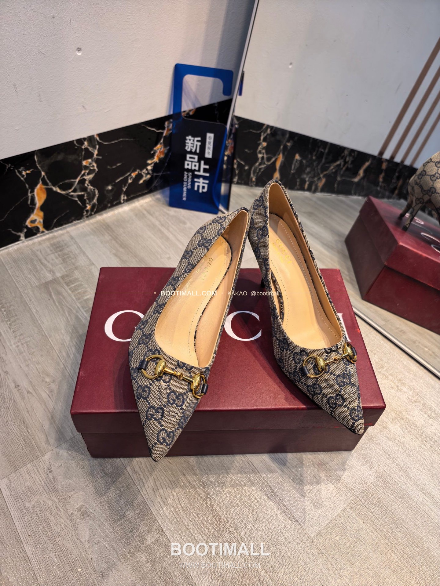 구찌 2026 소가죽 더블G 크리스탈 포인티드토 펌프스 Gucci 2026 Cow Leather Double G Crystal Pointed Toe Black Pumps 8.5cm 7