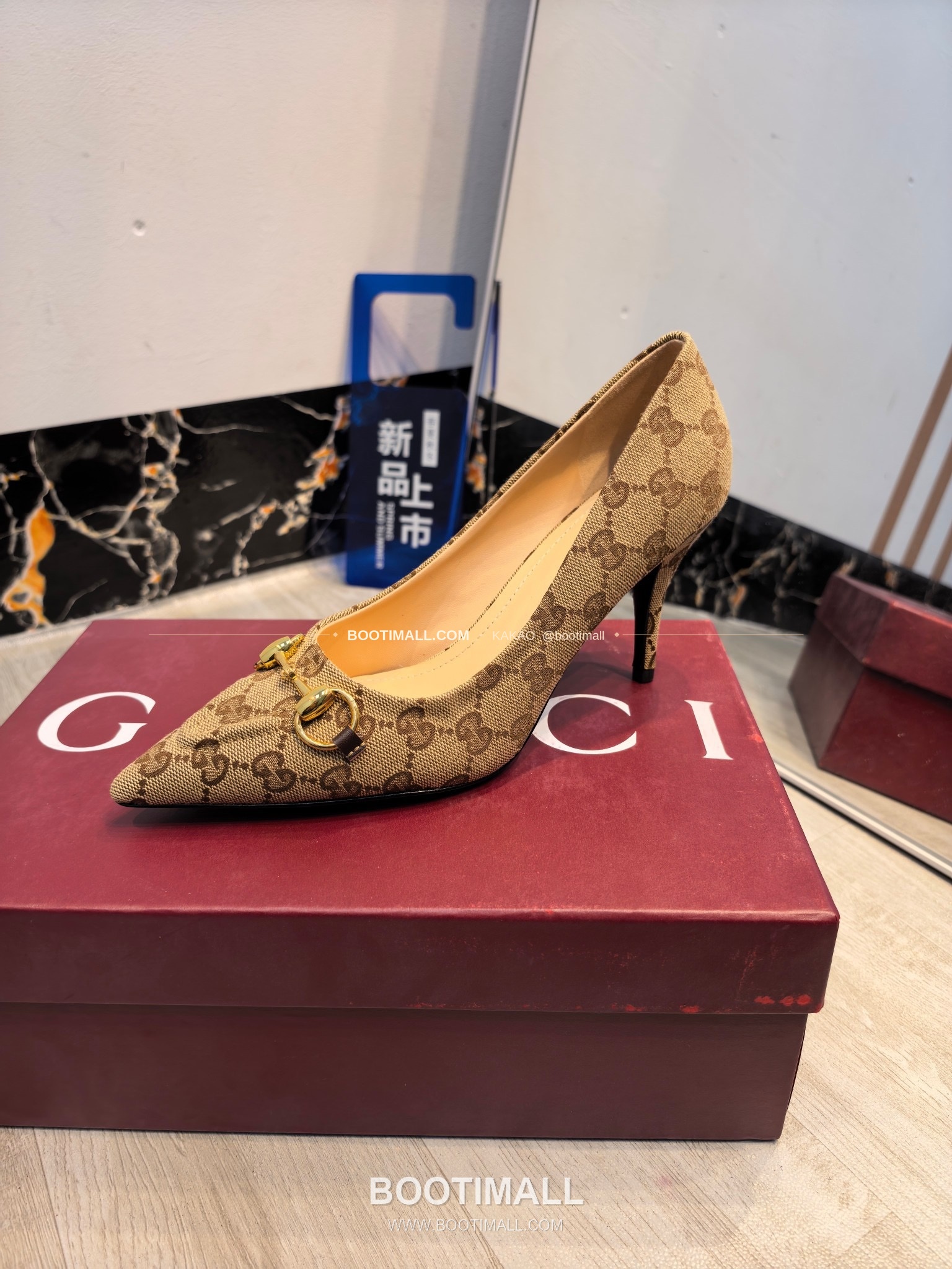 구찌 2026 소가죽 더블G 크리스탈 포인티드토 펌프스 Gucci 2026 Cow Leather Double G Crystal Pointed Toe Black Pumps 8.5cm 4