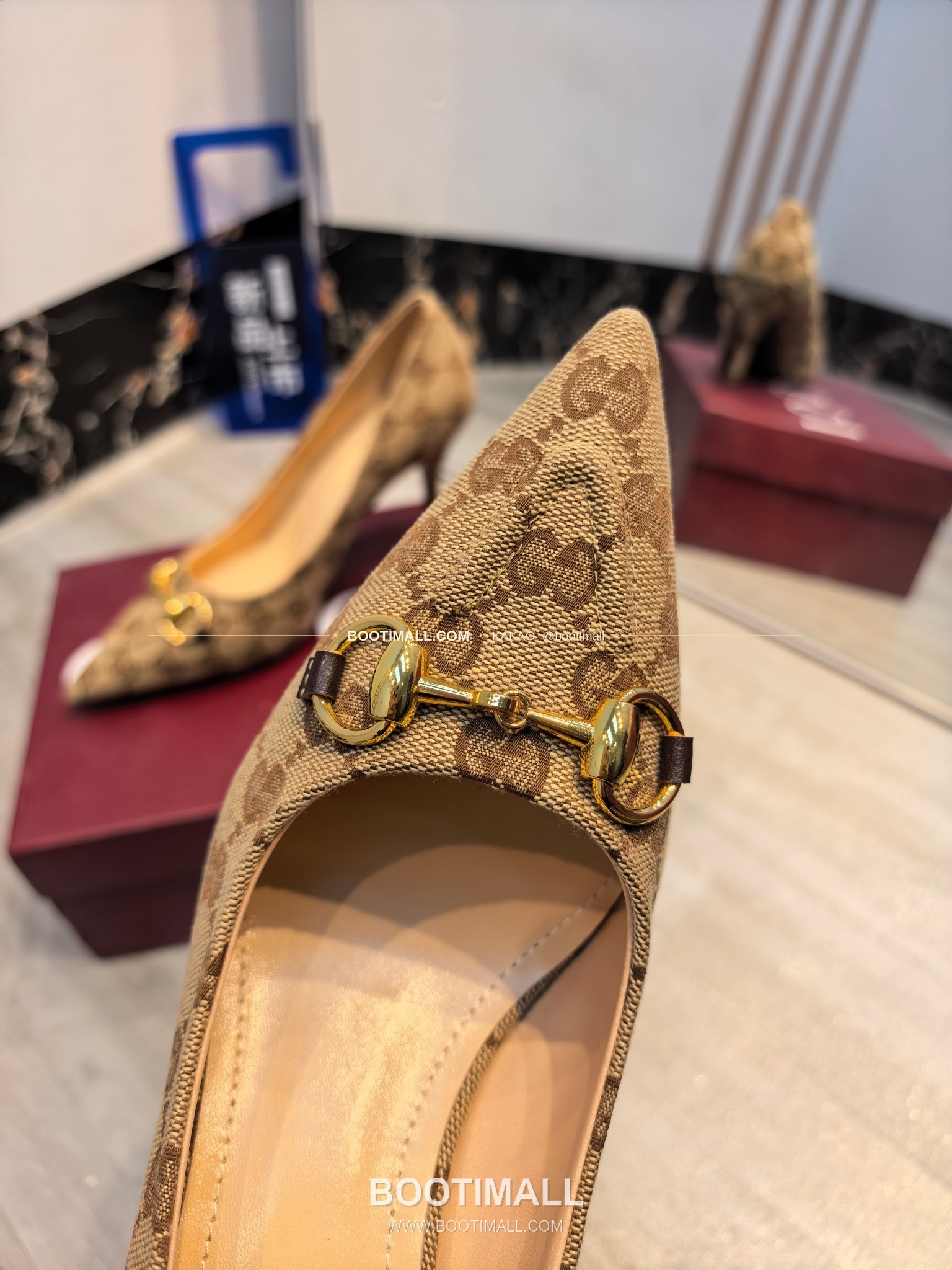 구찌 2026 소가죽 더블G 크리스탈 포인티드토 펌프스 Gucci 2026 Cow Leather Double G Crystal Pointed Toe Black Pumps 8.5cm 6