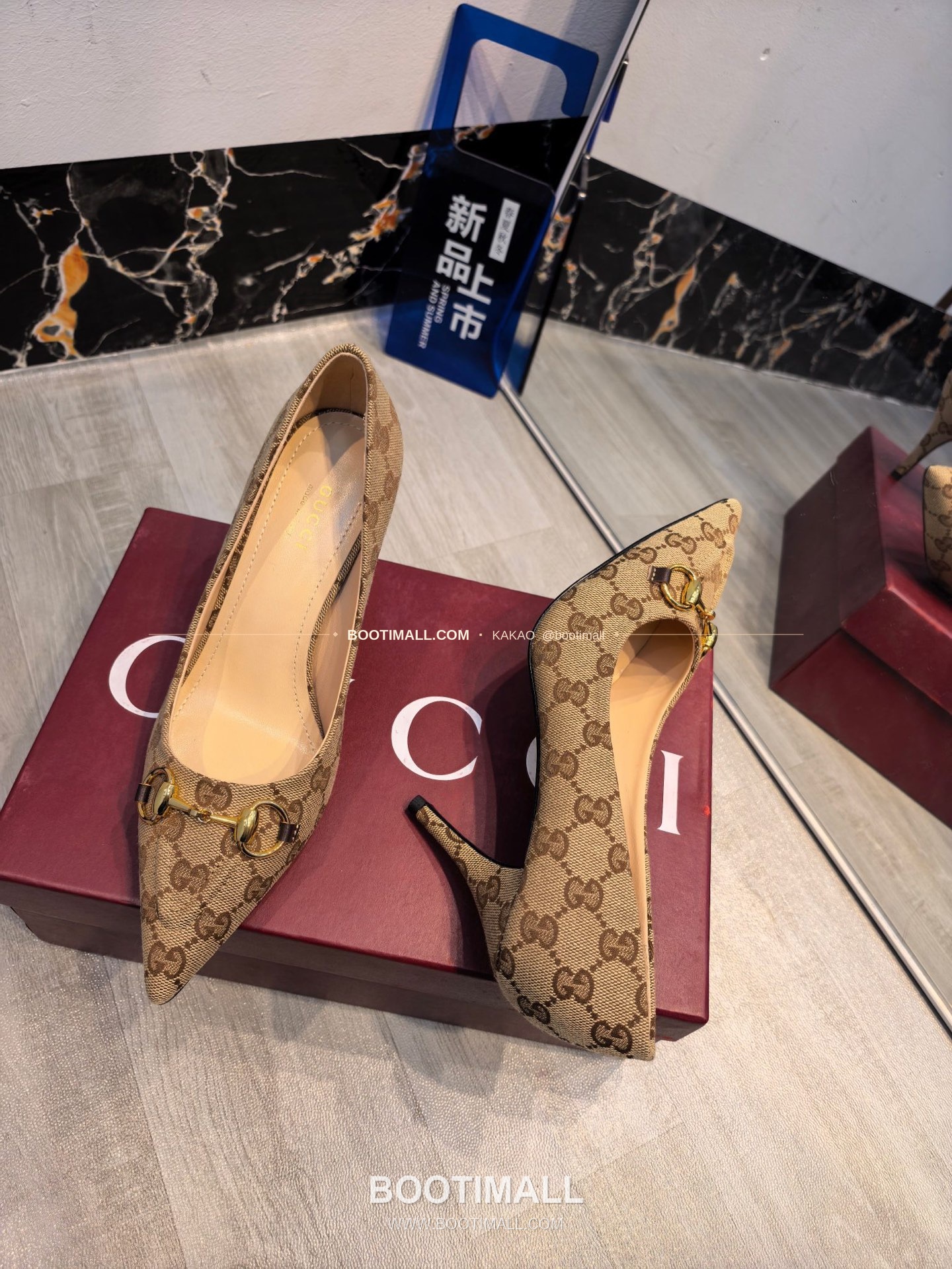 구찌 2026 소가죽 더블G 크리스탈 포인티드토 펌프스 Gucci 2026 Cow Leather Double G Crystal Pointed Toe Black Pumps 8.5cm 7