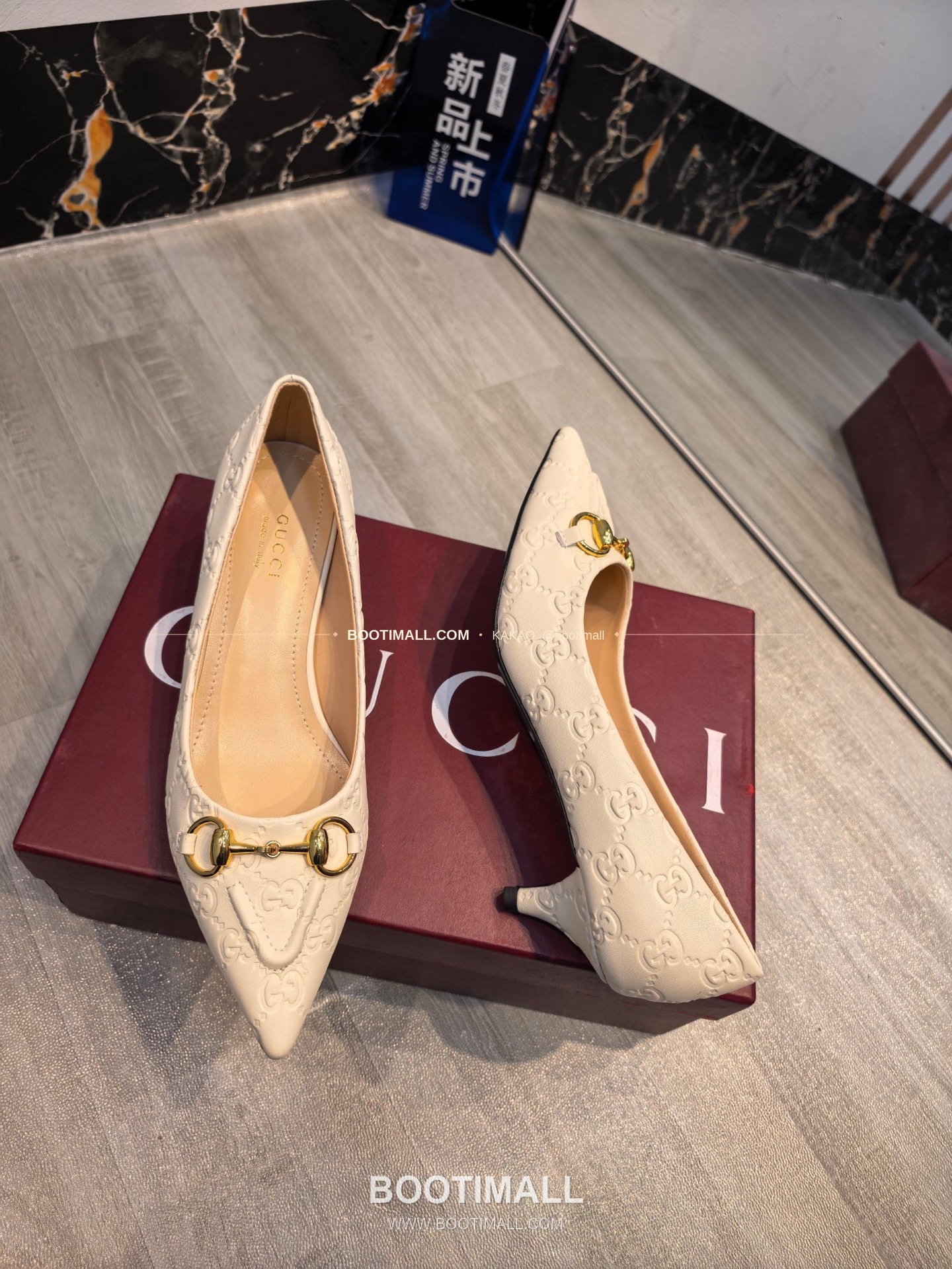 구찌 2026 소가죽 더블G 크리스탈 포인티드토 펌프스 Gucci 2026 Cow Leather Double G Crystal Pointed Toe Black Pumps 8.5cm 8