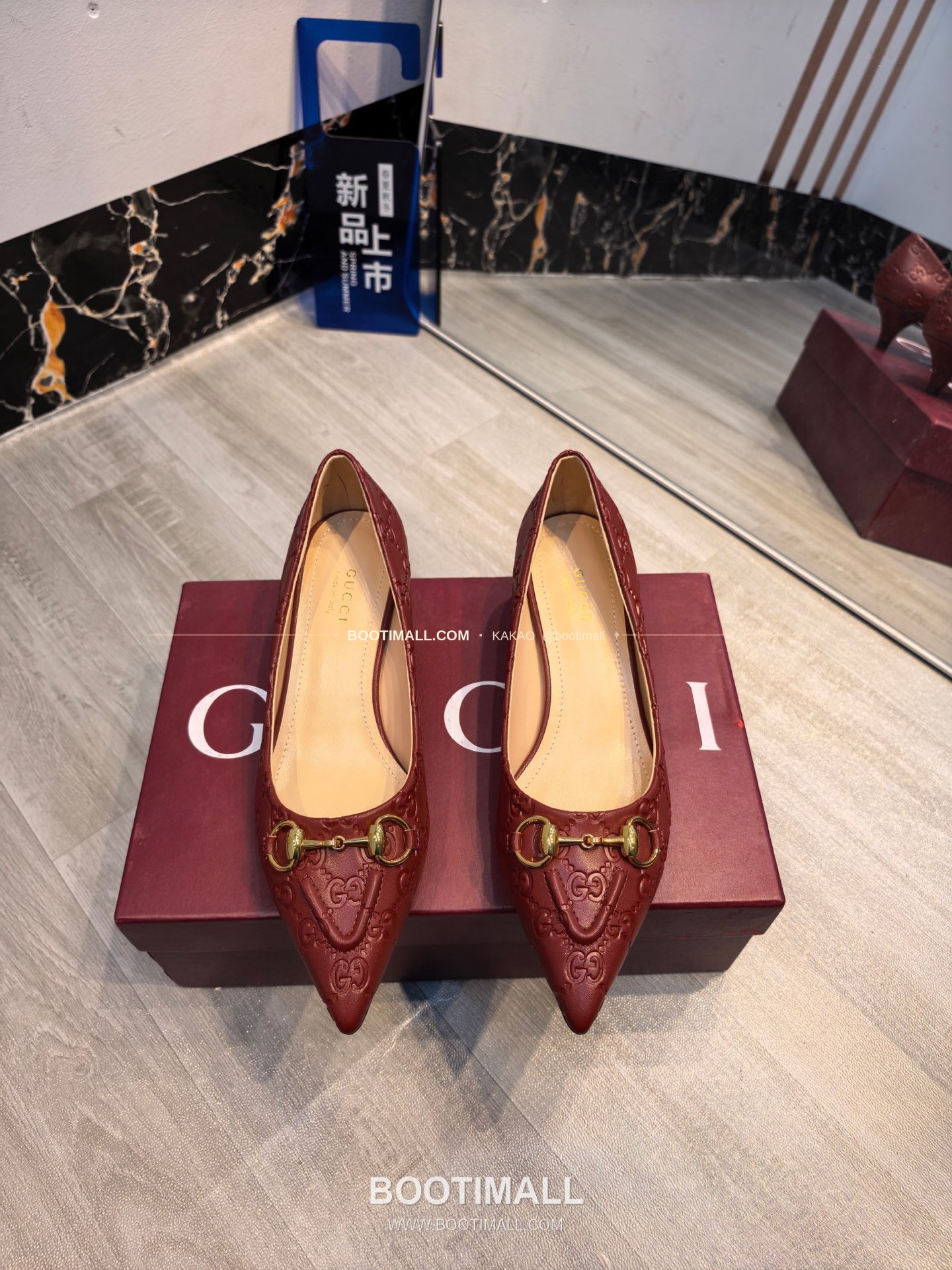 구찌 2026 소가죽 더블G 크리스탈 포인티드토 펌프스 Gucci 2026 Cow Leather Double G Crystal Pointed Toe Black Pumps 8.5cm 1