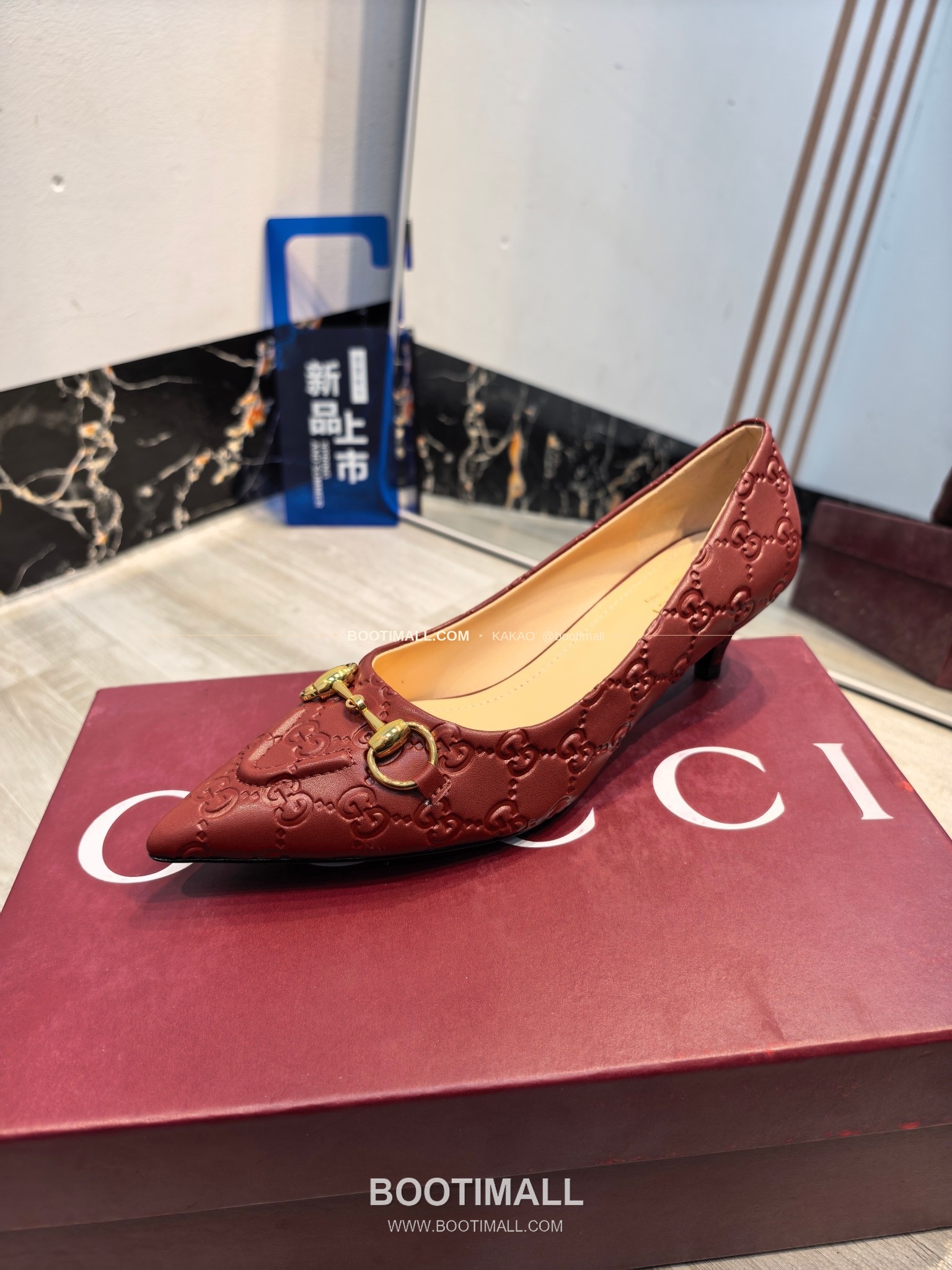 구찌 2026 소가죽 더블G 크리스탈 포인티드토 펌프스 Gucci 2026 Cow Leather Double G Crystal Pointed Toe Black Pumps 8.5cm 4