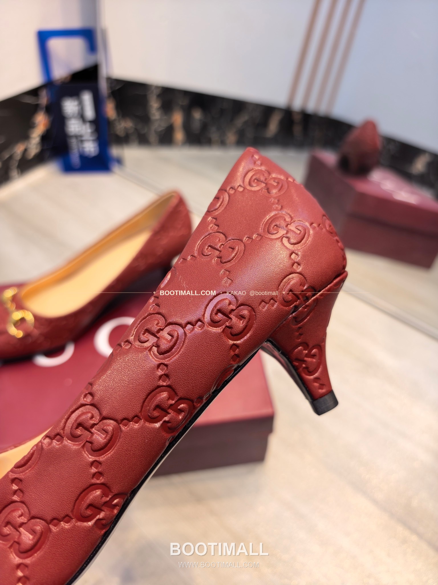 구찌 2026 소가죽 더블G 크리스탈 포인티드토 펌프스 Gucci 2026 Cow Leather Double G Crystal Pointed Toe Black Pumps 8.5cm 5