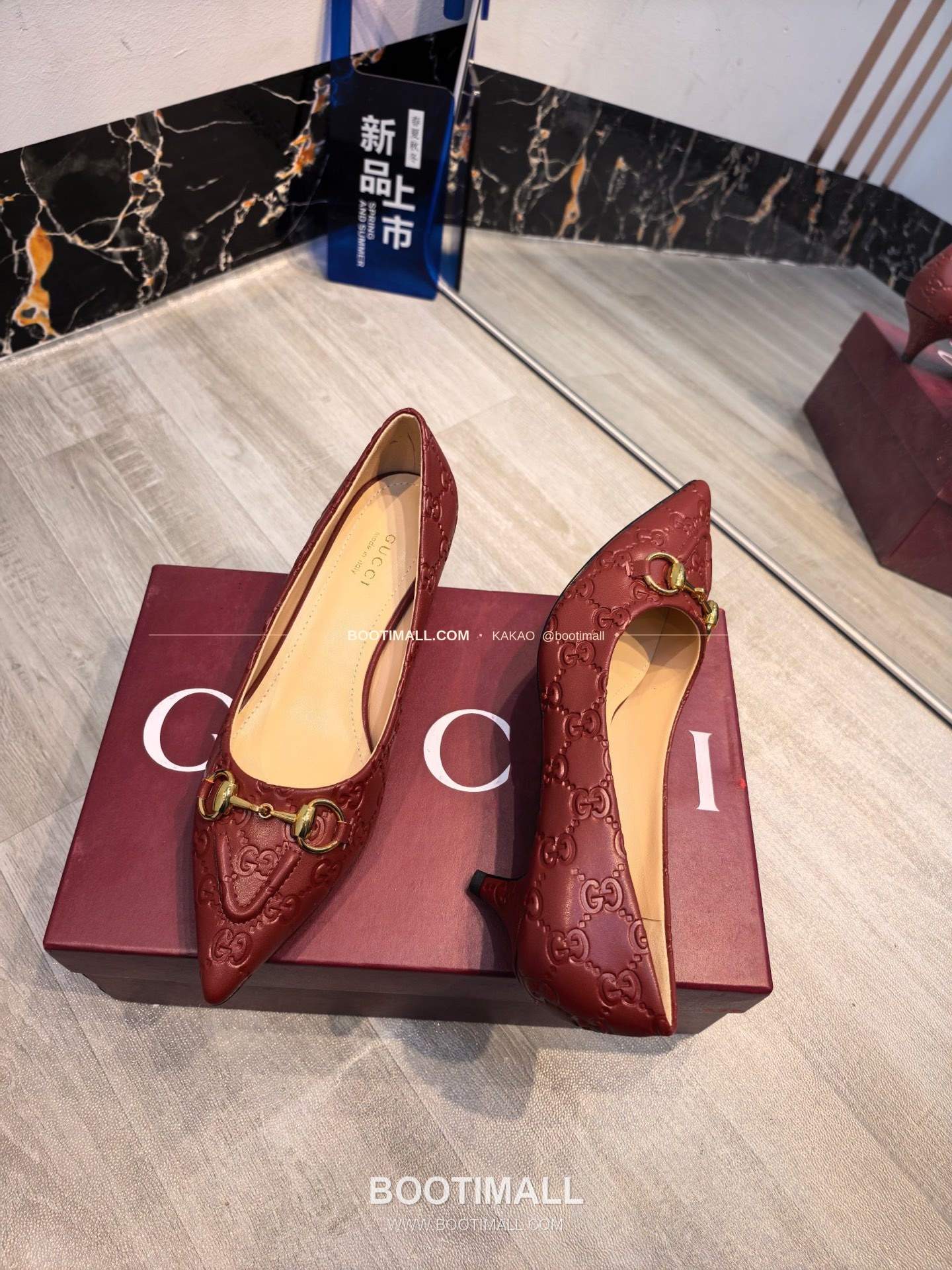 구찌 2026 소가죽 더블G 크리스탈 포인티드토 펌프스 Gucci 2026 Cow Leather Double G Crystal Pointed Toe Black Pumps 8.5cm 7