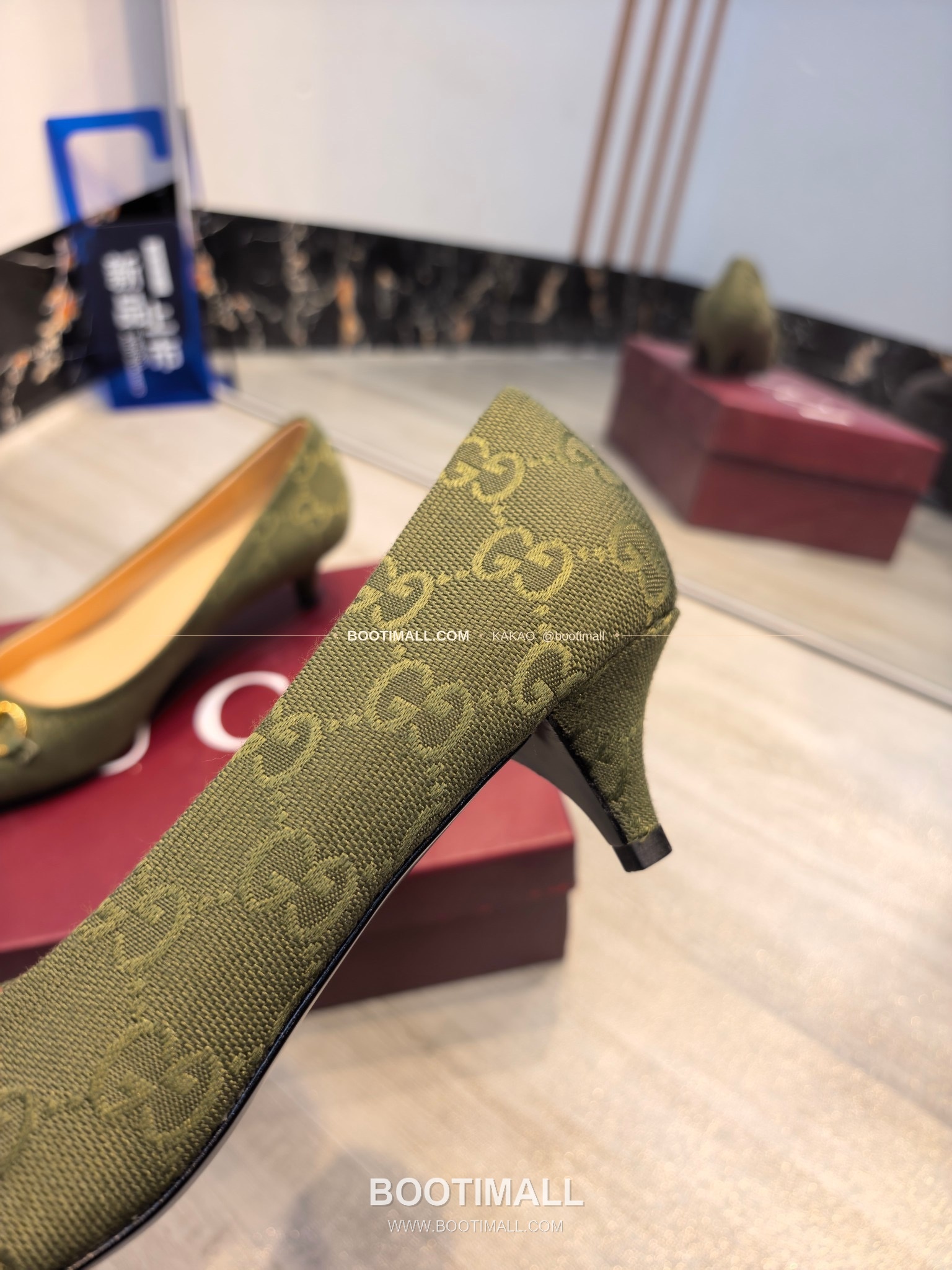 구찌 2026 소가죽 더블G 크리스탈 포인티드토 펌프스 Gucci 2026 Cow Leather Double G Crystal Pointed Toe Black Pumps 8.5cm 8