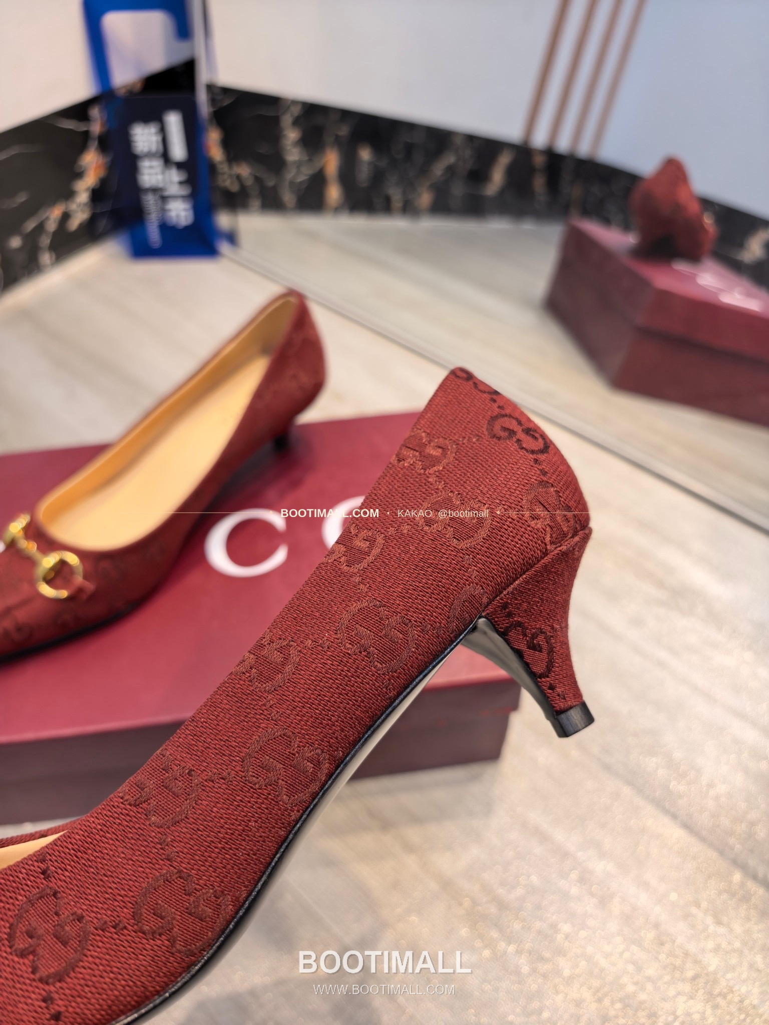 구찌 2026 소가죽 더블G 크리스탈 포인티드토 펌프스 Gucci 2026 Cow Leather Double G Crystal Pointed Toe Black Pumps 8.5cm 5