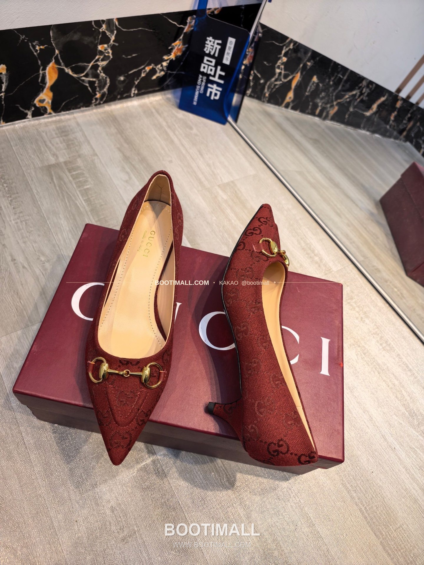 구찌 2026 소가죽 더블G 크리스탈 포인티드토 펌프스 Gucci 2026 Cow Leather Double G Crystal Pointed Toe Black Pumps 8.5cm 7