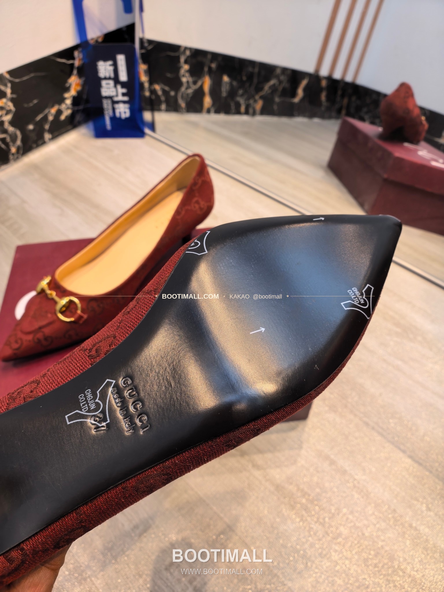 구찌 2026 소가죽 더블G 크리스탈 포인티드토 펌프스 Gucci 2026 Cow Leather Double G Crystal Pointed Toe Black Pumps 8.5cm 9