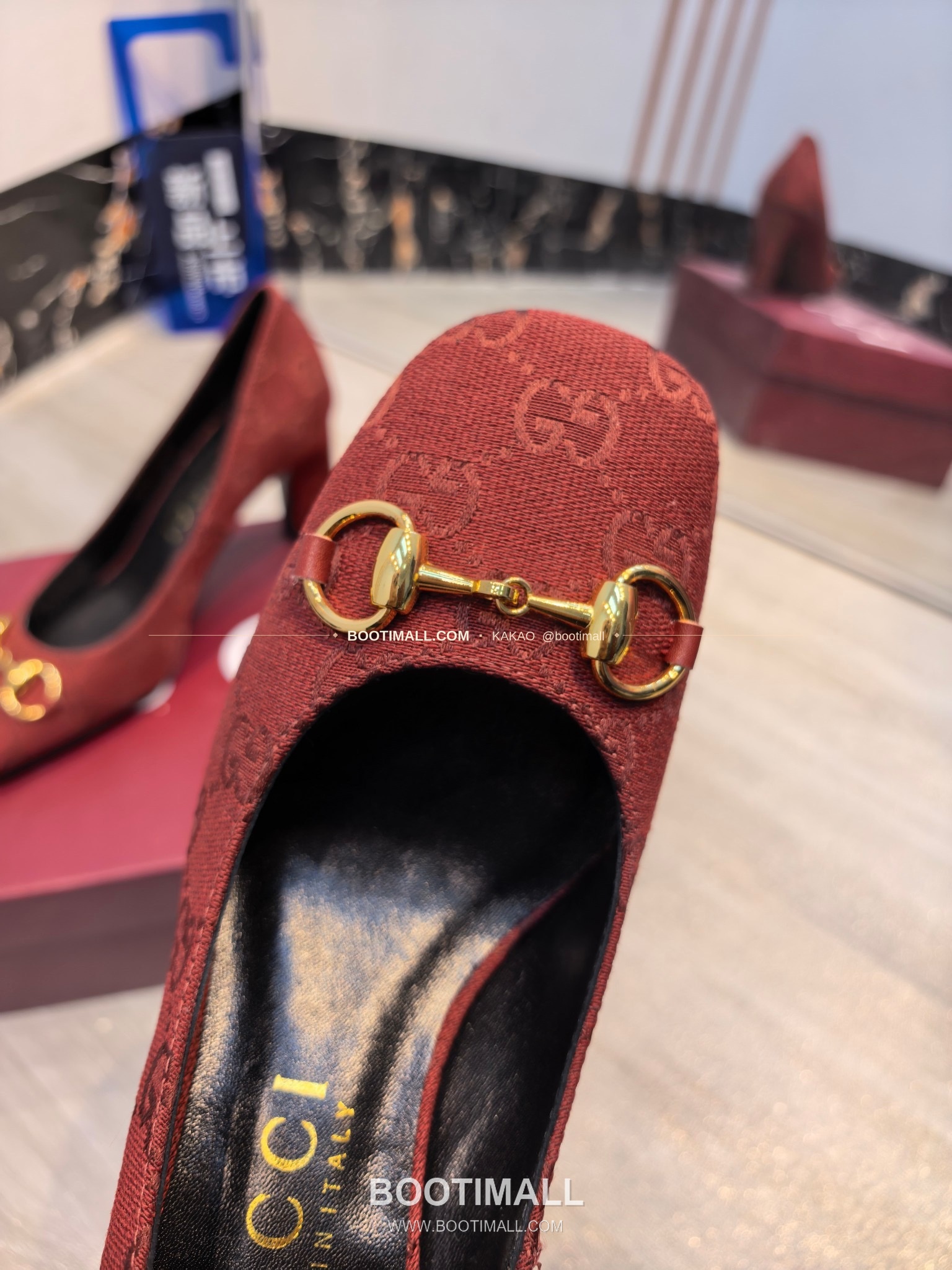 구찌 2026 소가죽 GG프린트 호스빗 라운드토 펌프스 Gucci 2026 Cow Leather GG Print Horsebit Round Toe Black Pumps 7.5cm 7