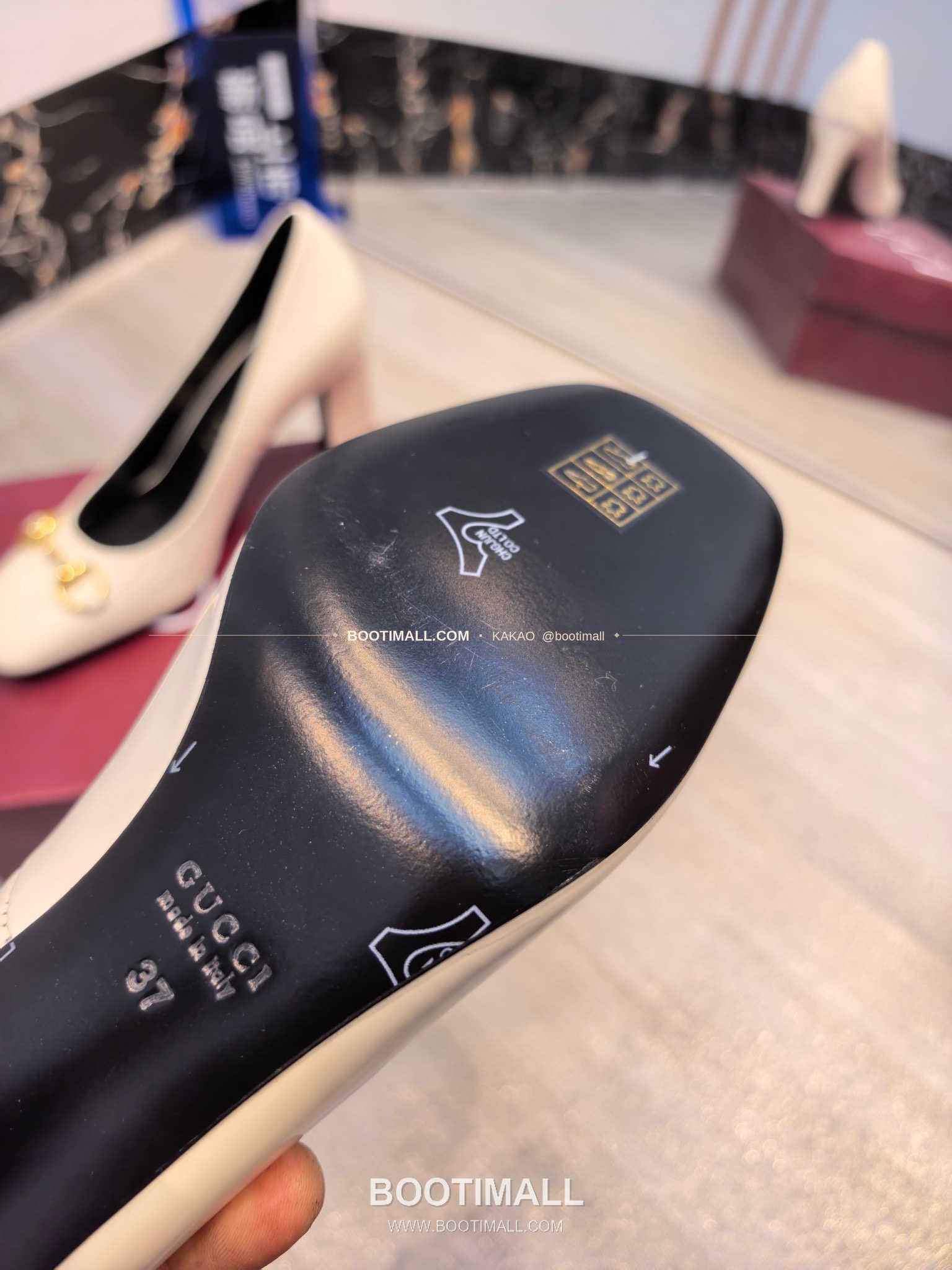 구찌 2026 소가죽 GG프린트 호스빗 라운드토 펌프스 Gucci 2026 Cow Leather GG Print Horsebit Round Toe Black Pumps 7.5cm 9