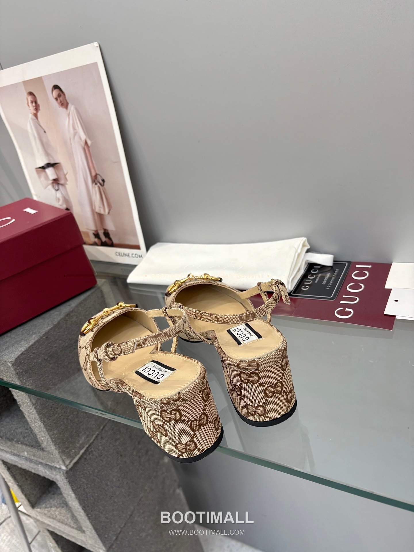 구찌 2026 양가죽 GG 메탈 스트랩 샌들 Gucci 2026 Lambskin GG Metal Strap Black Sandals 5.5cm 7