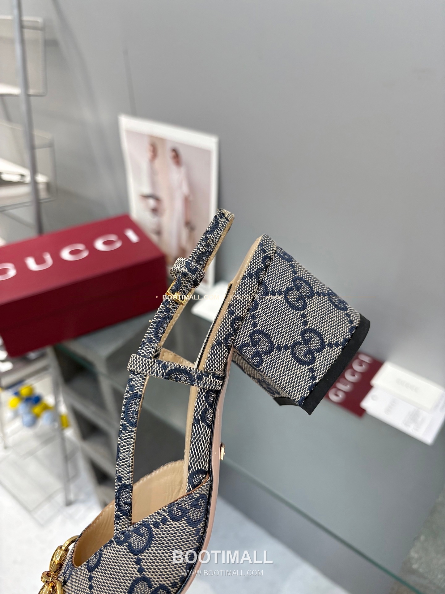 구찌 2026 양가죽 GG 메탈 스트랩 샌들 Gucci 2026 Lambskin GG Metal Strap Black Sandals 5.5cm 8