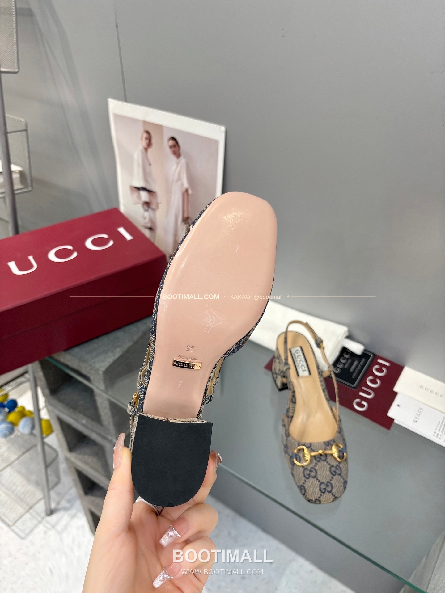 구찌 2026 양가죽 GG 메탈 스트랩 샌들 Gucci 2026 Lambskin GG Metal Strap Black Sandals 5.5cm 9