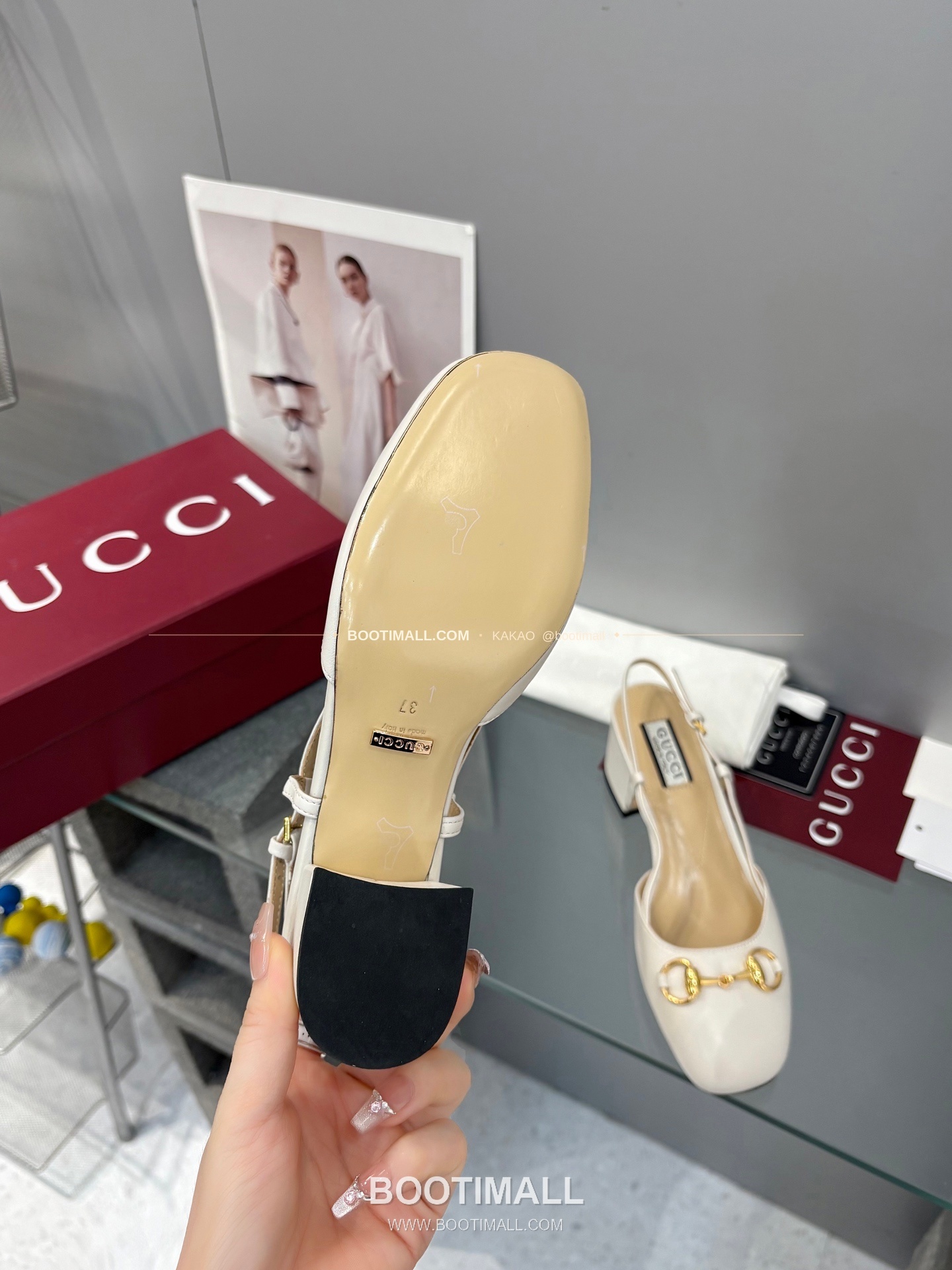 구찌 2026 양가죽 GG 메탈 스트랩 샌들 Gucci 2026 Lambskin GG Metal Strap Black Sandals 5.5cm 9