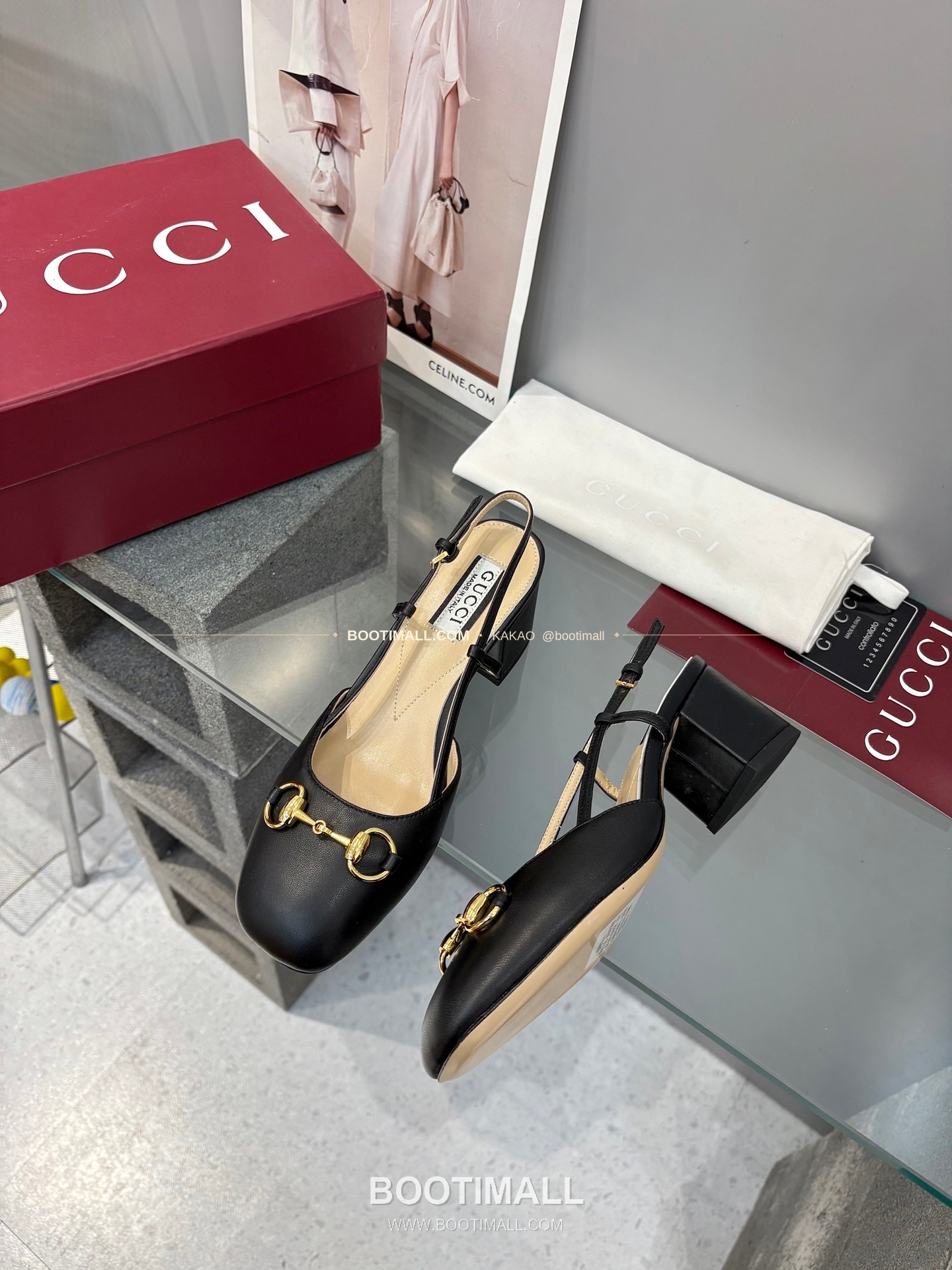 구찌 2026 양가죽 GG 메탈 스트랩 샌들 Gucci 2026 Lambskin GG Metal Strap Black Sandals 5.5cm 3