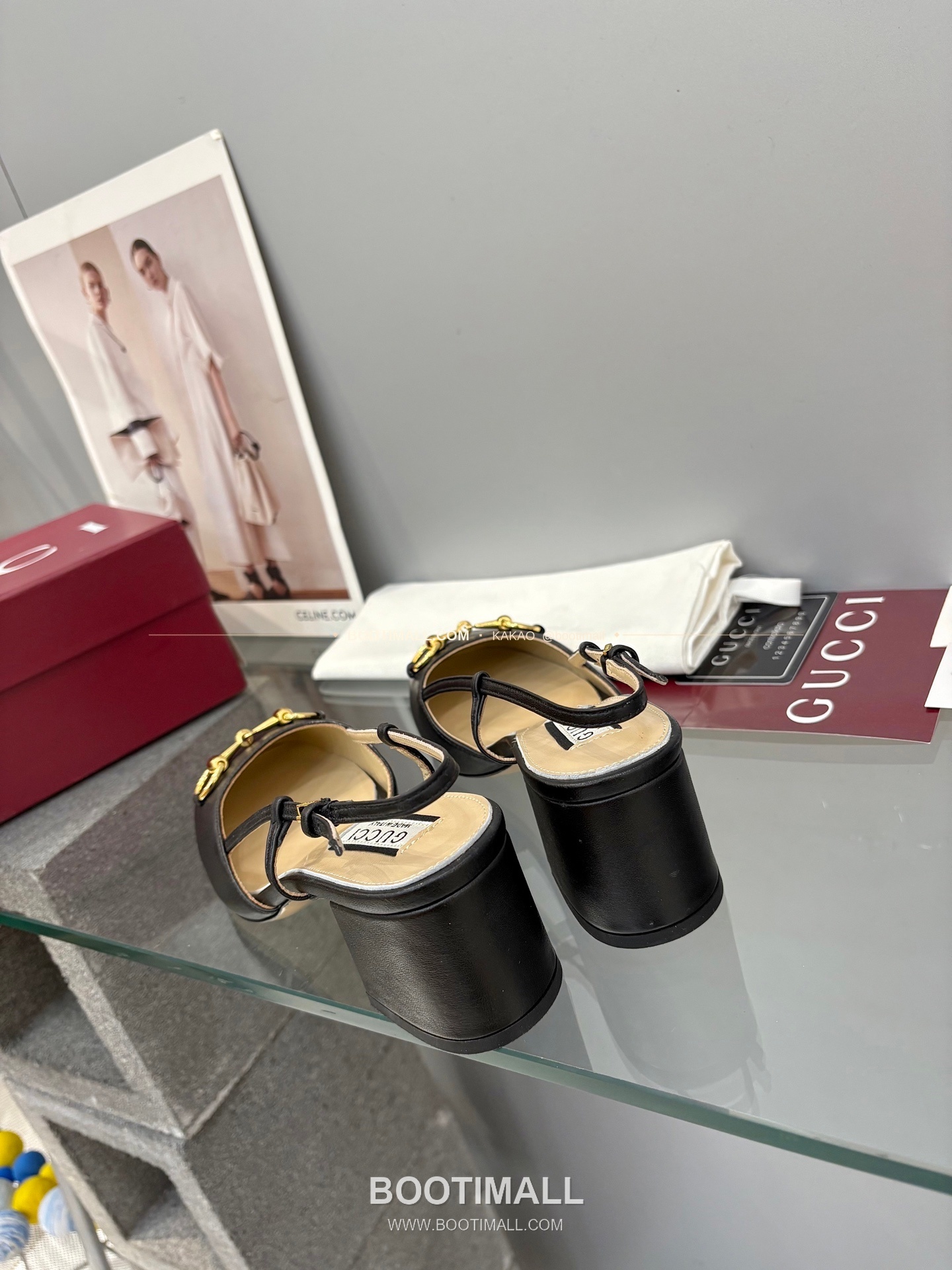 구찌 2026 양가죽 GG 메탈 스트랩 샌들 Gucci 2026 Lambskin GG Metal Strap Black Sandals 5.5cm 6