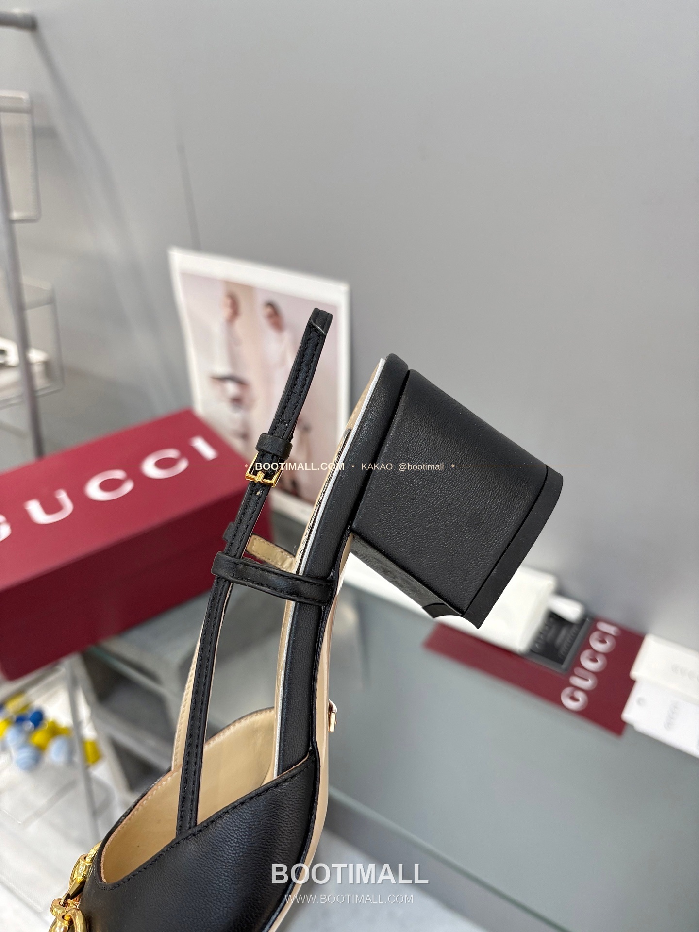 구찌 2026 양가죽 GG 메탈 스트랩 샌들 Gucci 2026 Lambskin GG Metal Strap Black Sandals 5.5cm 8