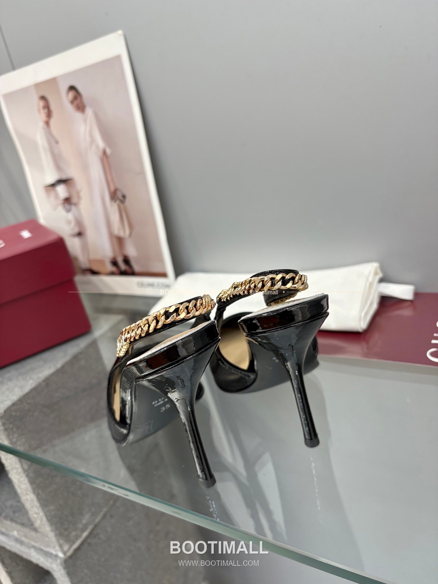 구찌 2026 메쉬 GG 로고 체인 포인티드토 샌들 Gucci 2026 Mesh GG Logo Chain Pointed Toe Black Sandals 10cm 6