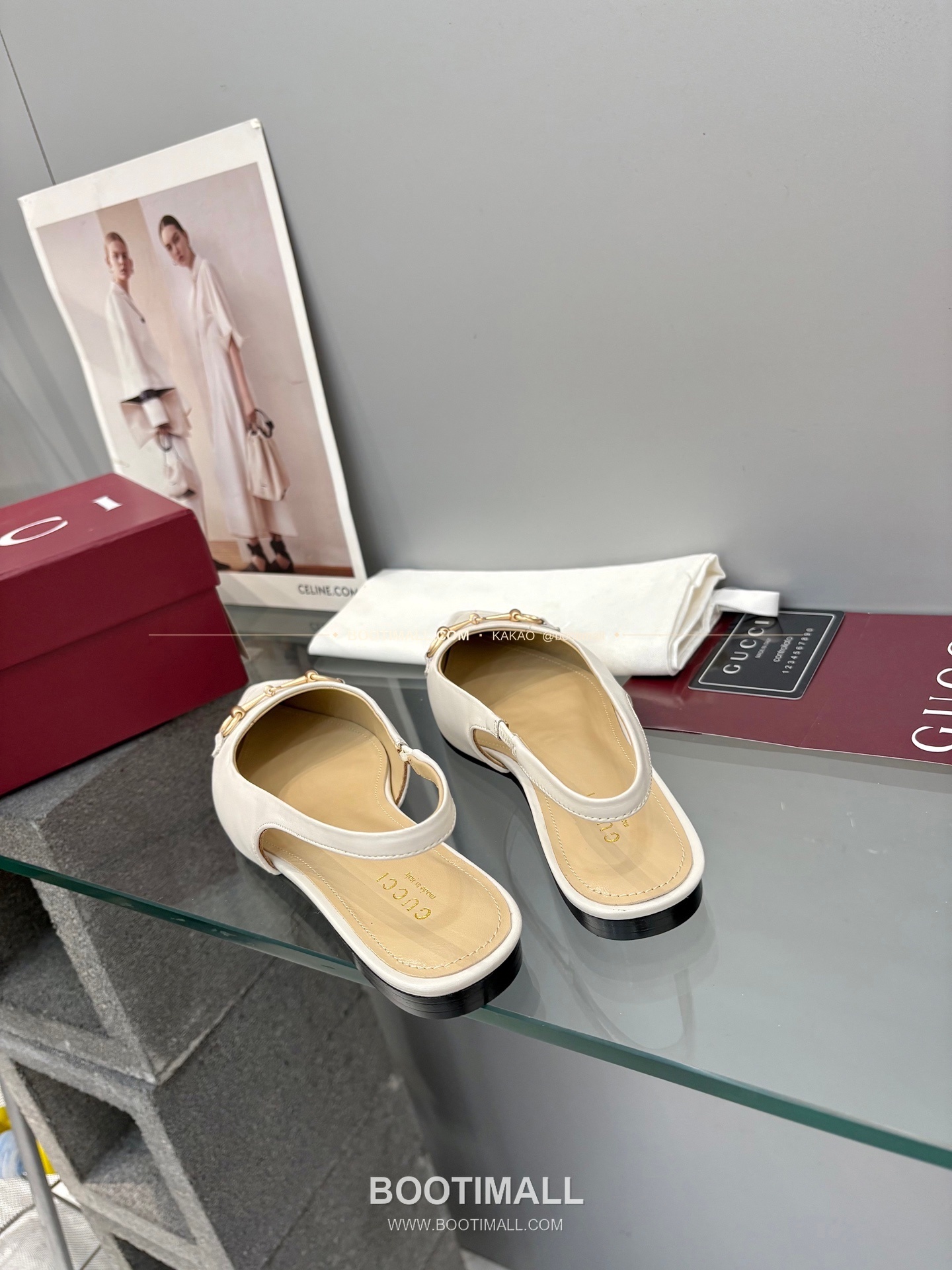 구찌 2026 페이턴트 소가죽 GG 메탈 스트랩 블랙 플랫 샌들 Gucci 2026 Patent Cow Leather GG Metal Strap Black Flat Sandals 8