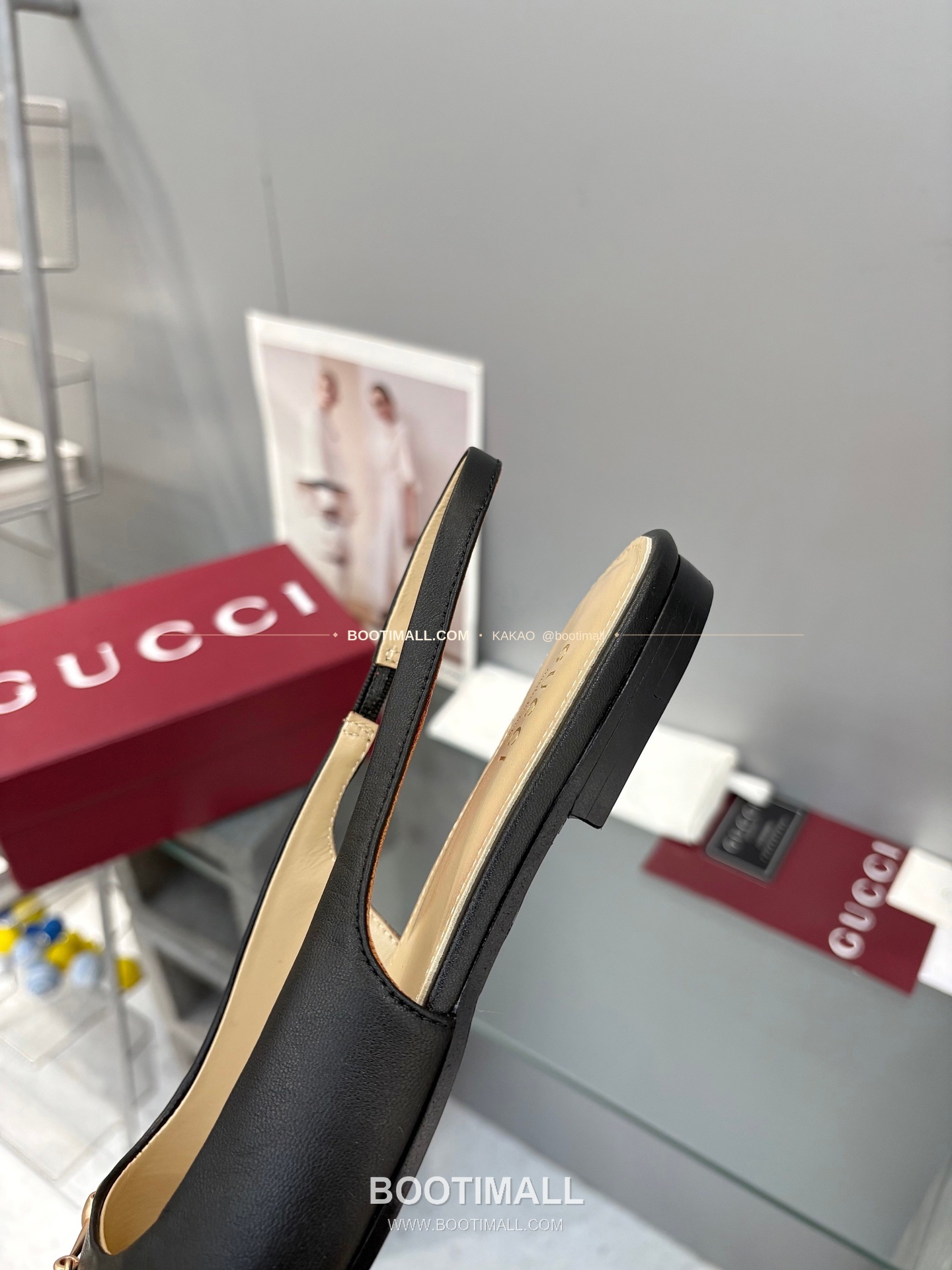 구찌 2026 페이턴트 소가죽 GG 메탈 스트랩 블랙 플랫 샌들 Gucci 2026 Patent Cow Leather GG Metal Strap Black Flat Sandals 8