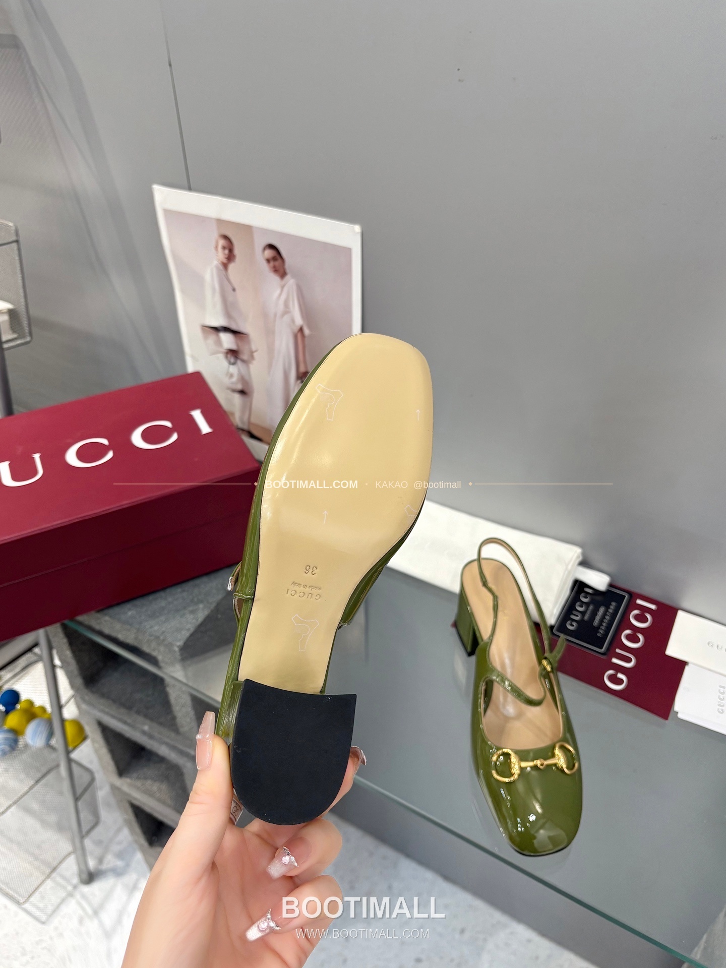 구찌 2026 페이턴트 레더 GG 메탈 스트랩 샌들 Gucci 2026 Patent Leather GG Metal Strap Black Sandals 5.5cm 9