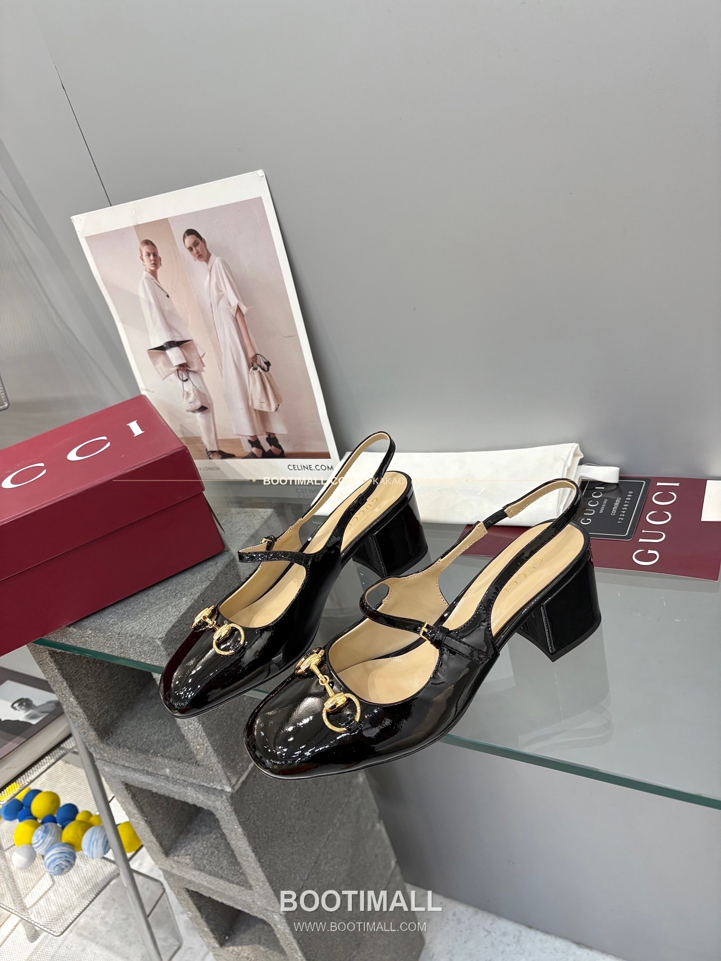 구찌 2026 페이턴트 레더 GG 메탈 스트랩 샌들 Gucci 2026 Patent Leather GG Metal Strap Black Sandals 5.5cm 2